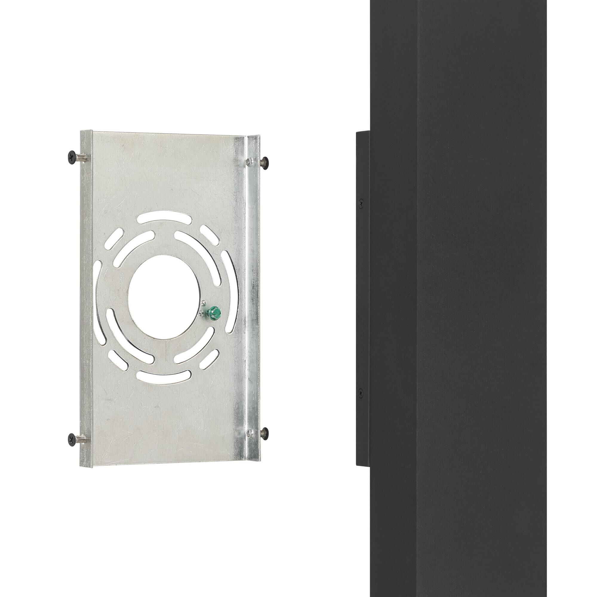 Shown in Textured Black finish and Clear Acrylic glass