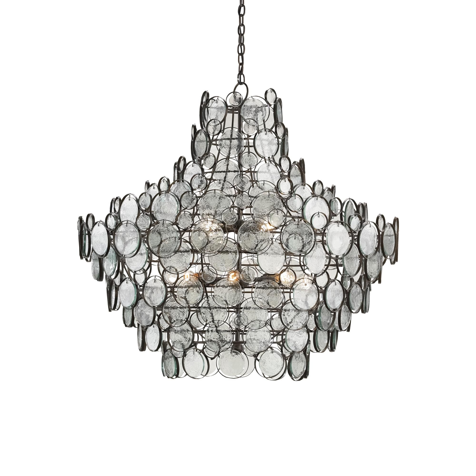 Galahad 43 Inch 12 Light Chandelier by Currey and Company