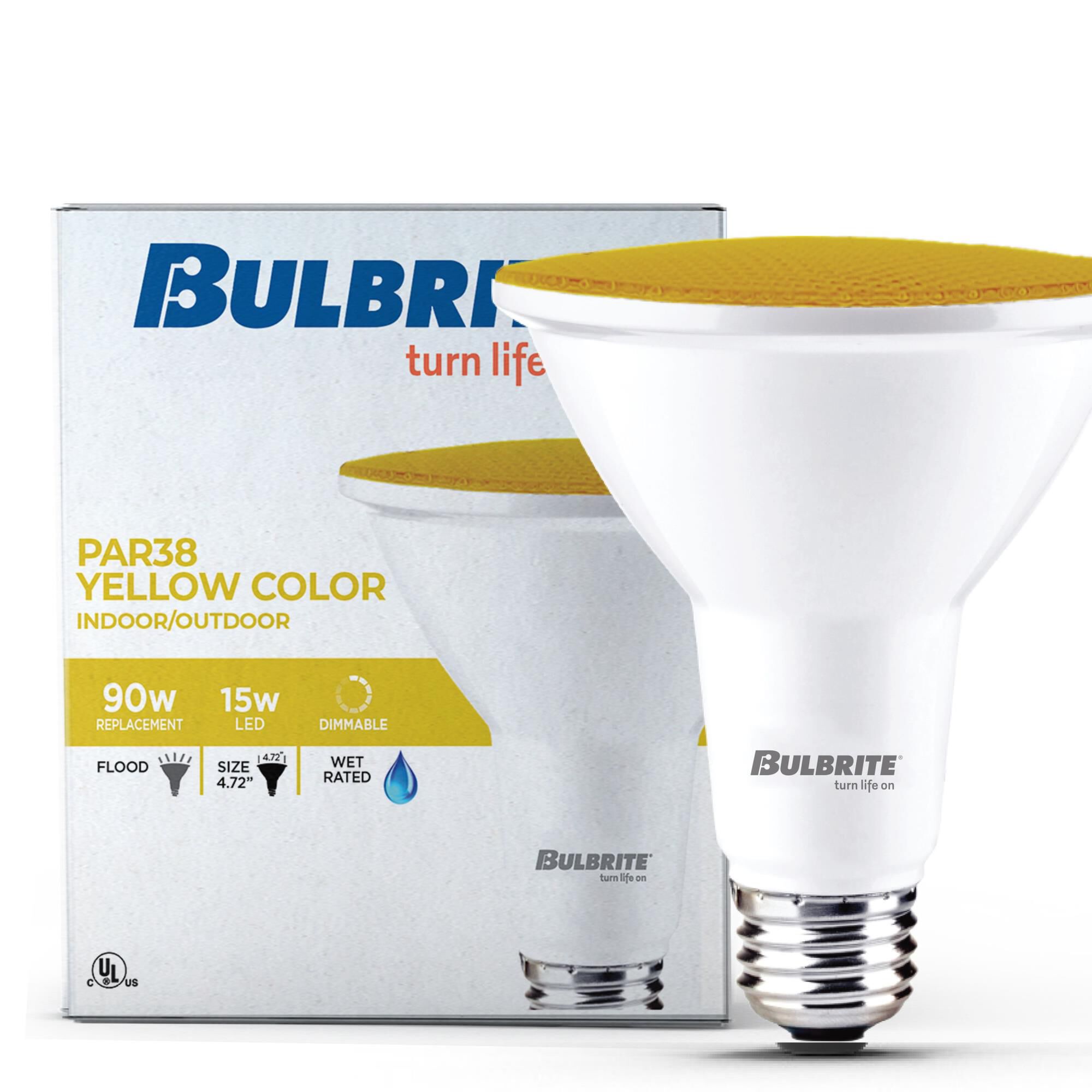 Yellow PAR38 Base E26 LED Light Bulb by Bulbrite