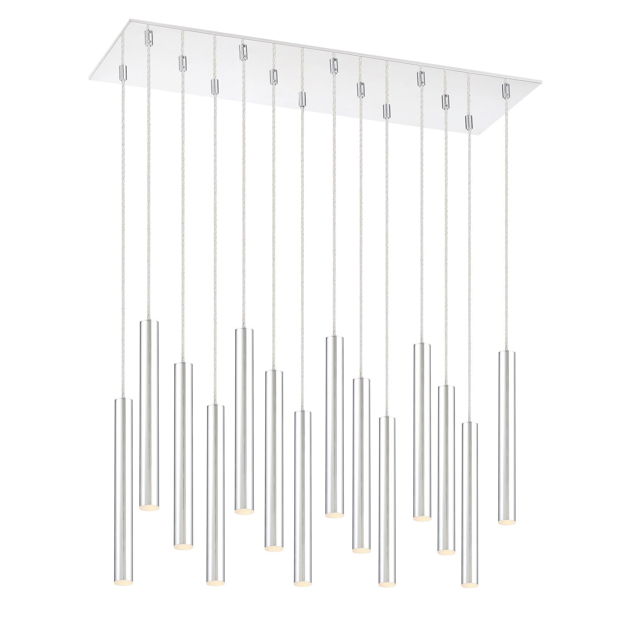 Shown in Chrome finish and Steel glass and Steel shade