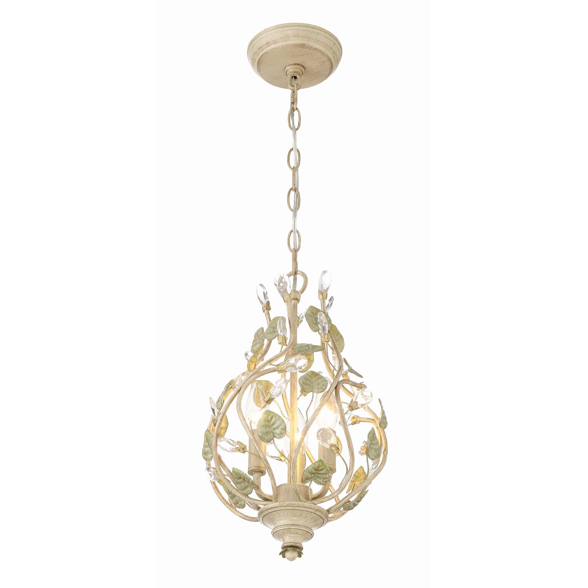 Shown in Champagne Green Tea finish and Hand Cut crystal
