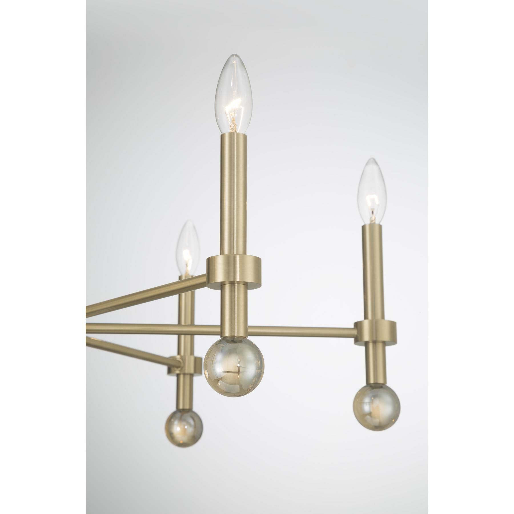 Shown in Noble Brass finish and Champagne glass