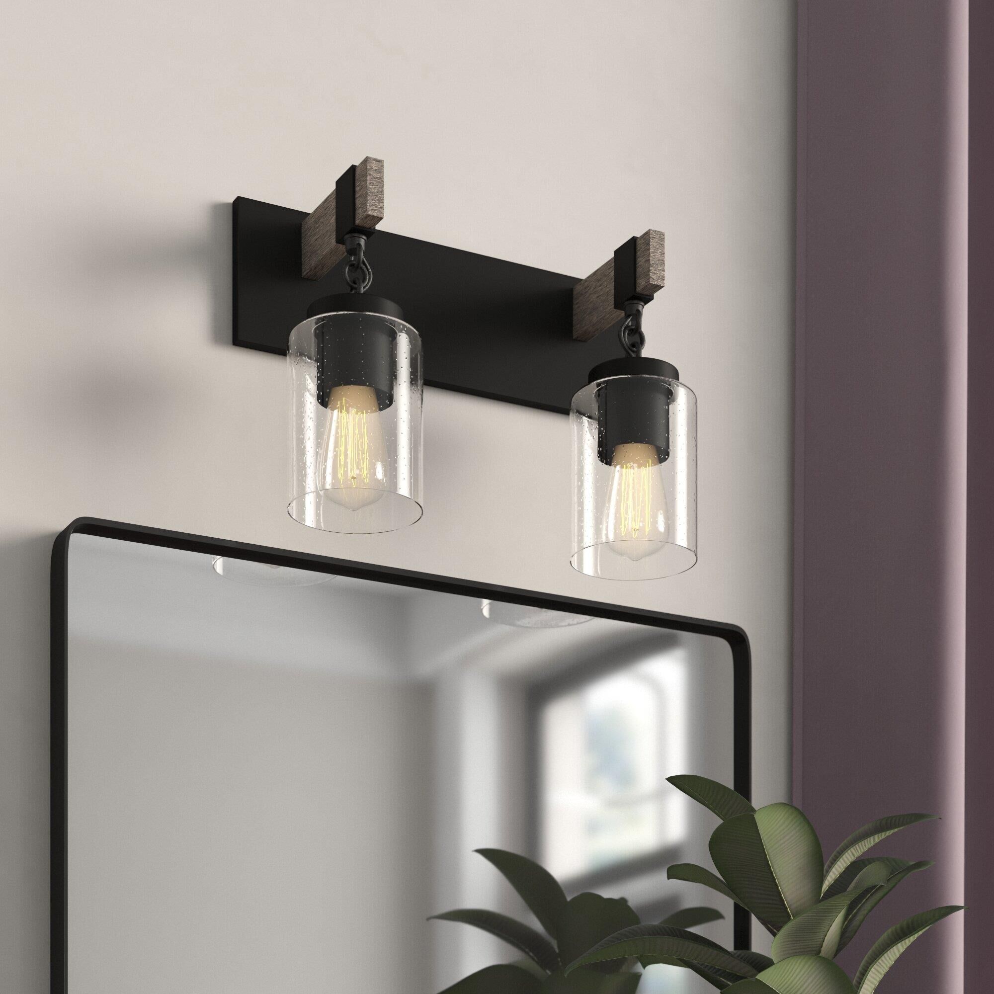 Shown in Matte Black finish and Clear Seedy glass