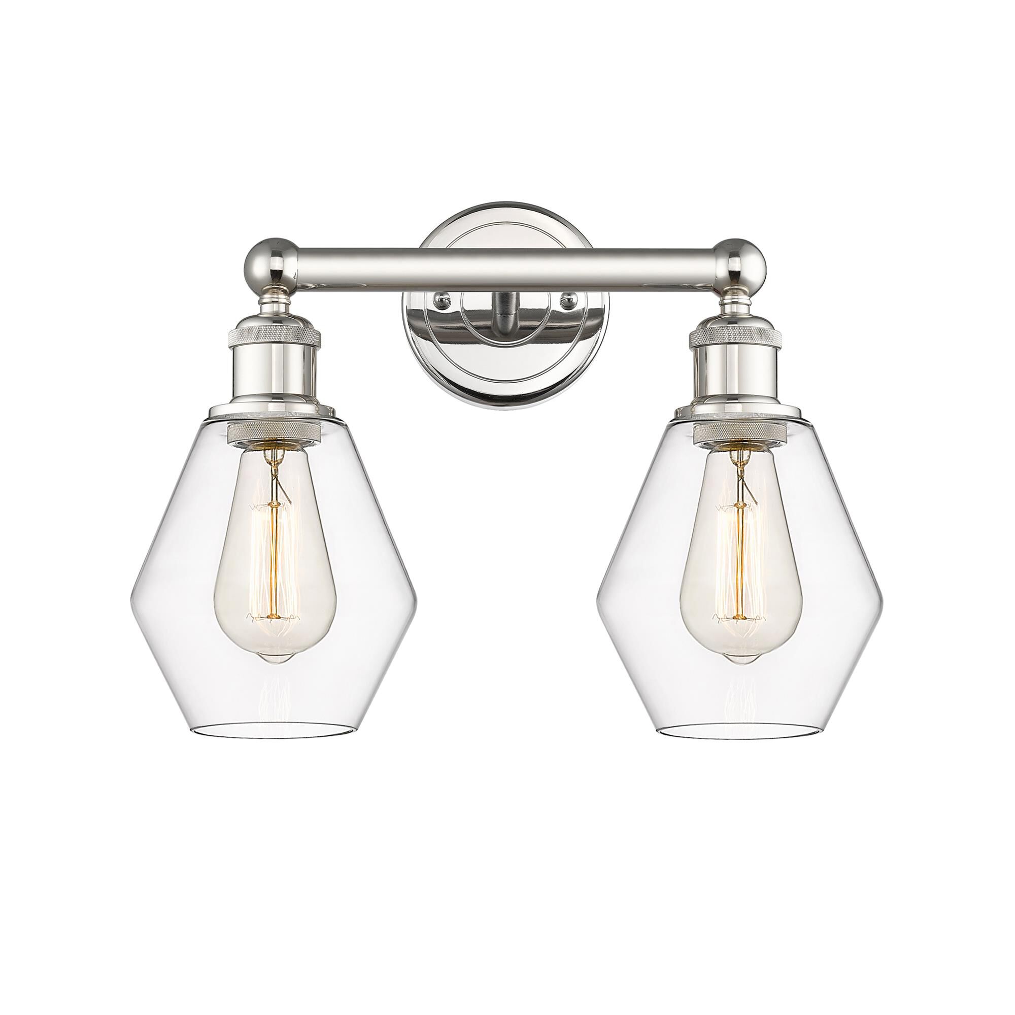 Shown in Polished Nickel finish and Clear glass