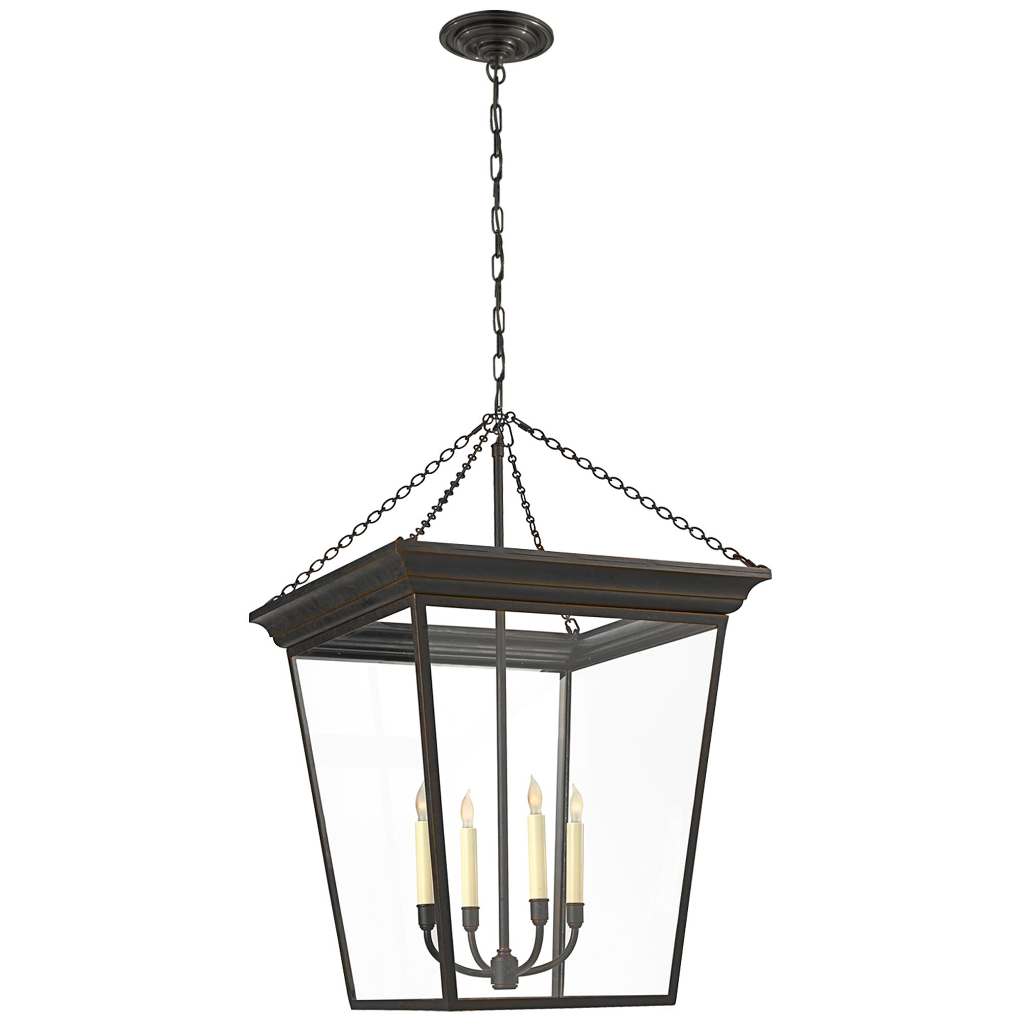 Shown in Bronze finish and Clear glass