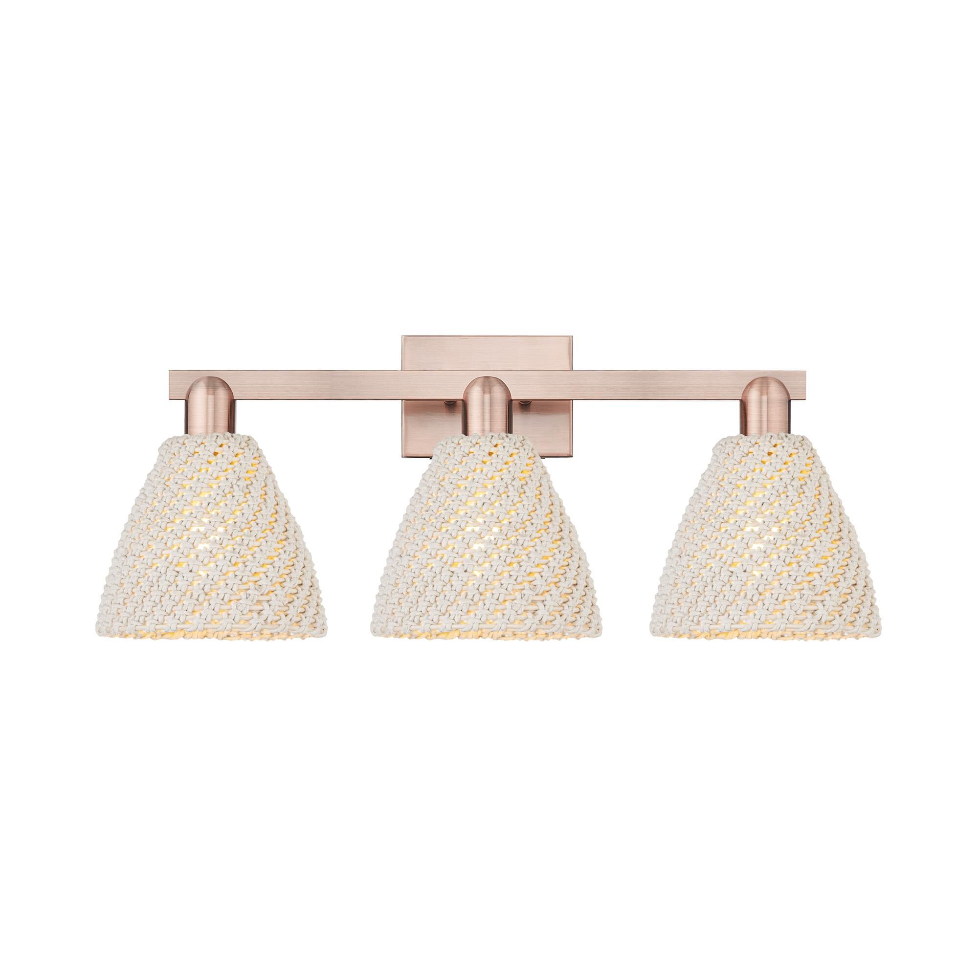 Shown in Antique Copper finish and Natural shade