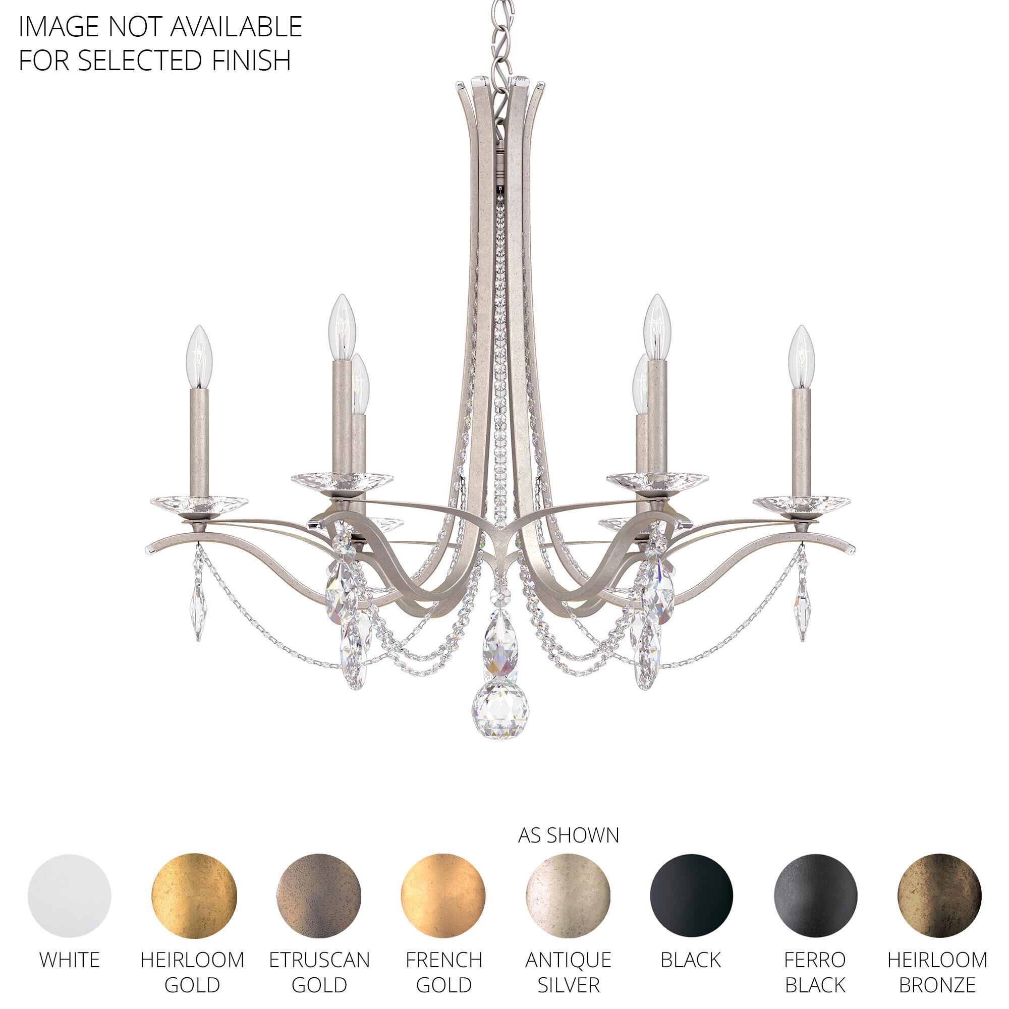 Shown in Ferro Black finish and Clear Radiance crystal