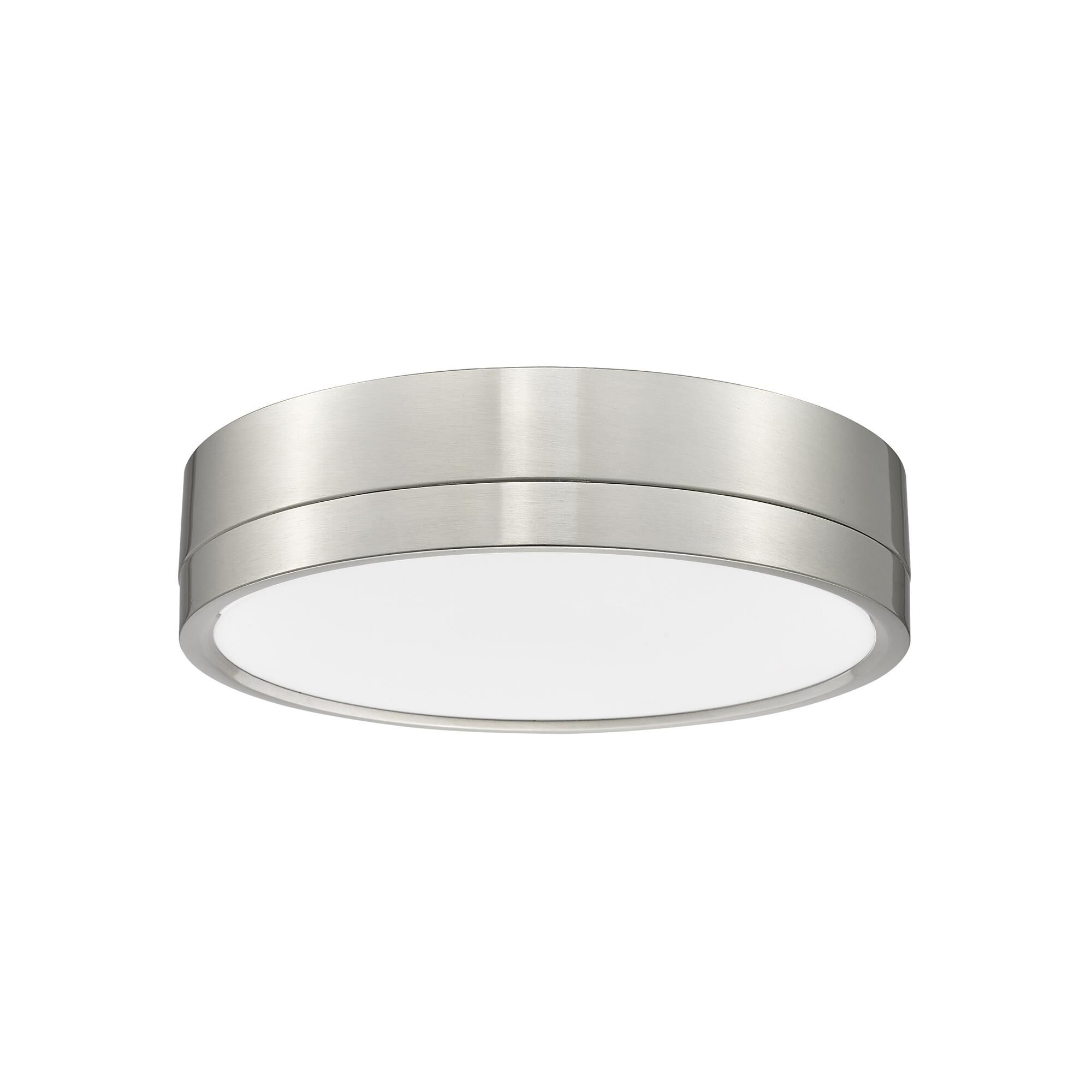 Shown in Brushed Nickel finish and Frosted glass