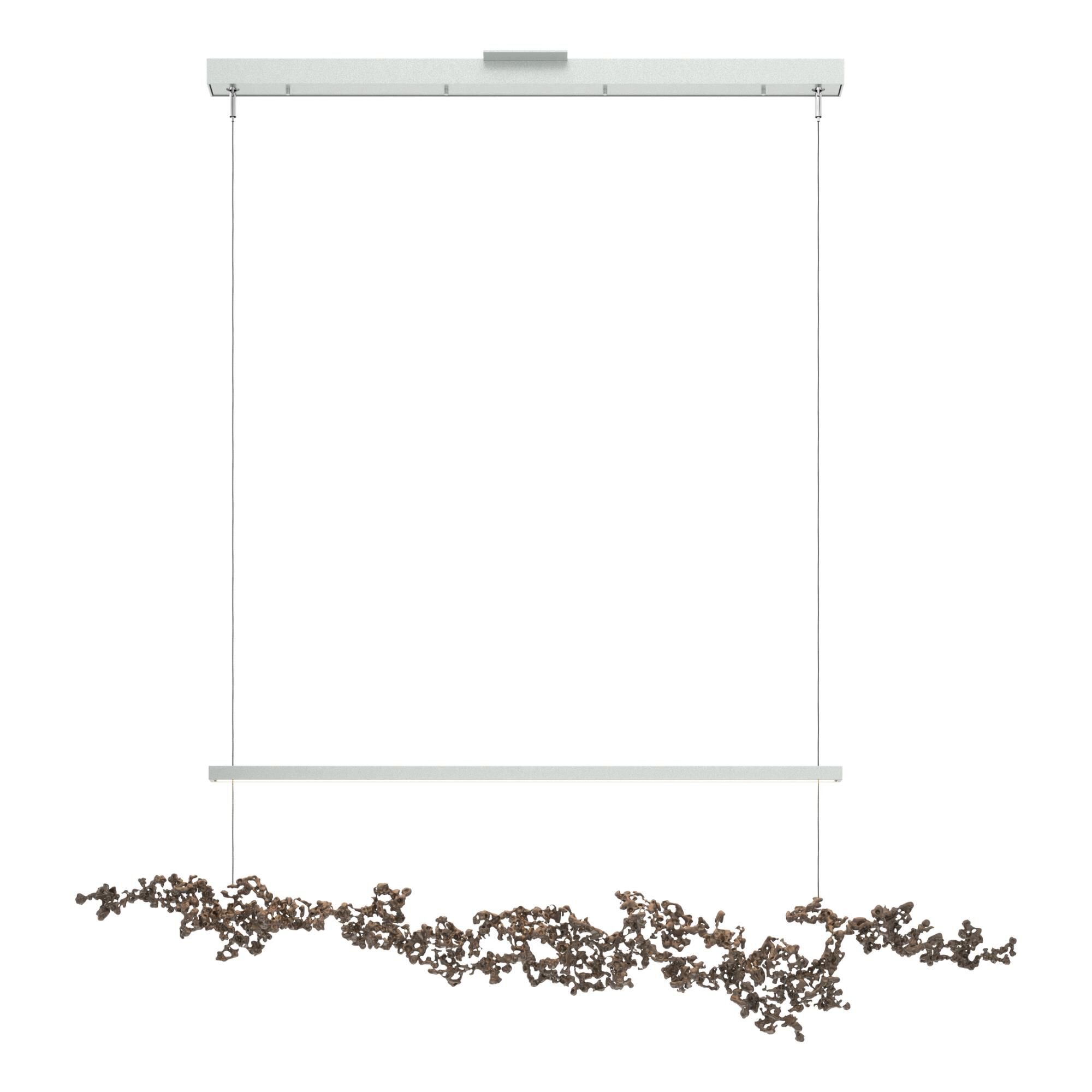 Shown in Vintage Platinum finish and Bronze Aluminum shade