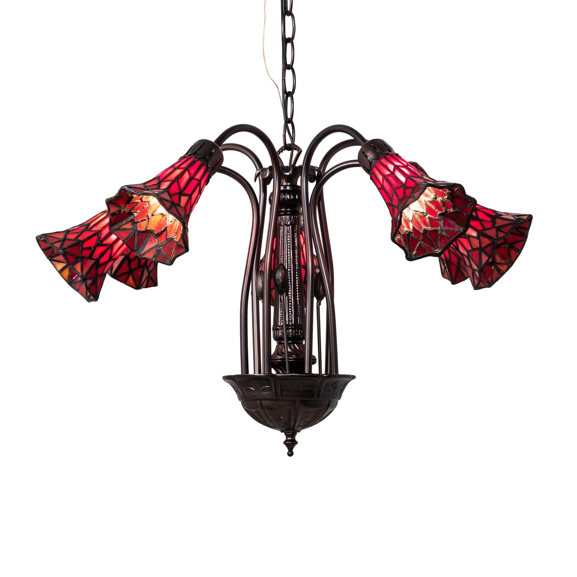 Tiffany Pond Lily 24 Inch 17 Light Chandelier by Meyda Lighting