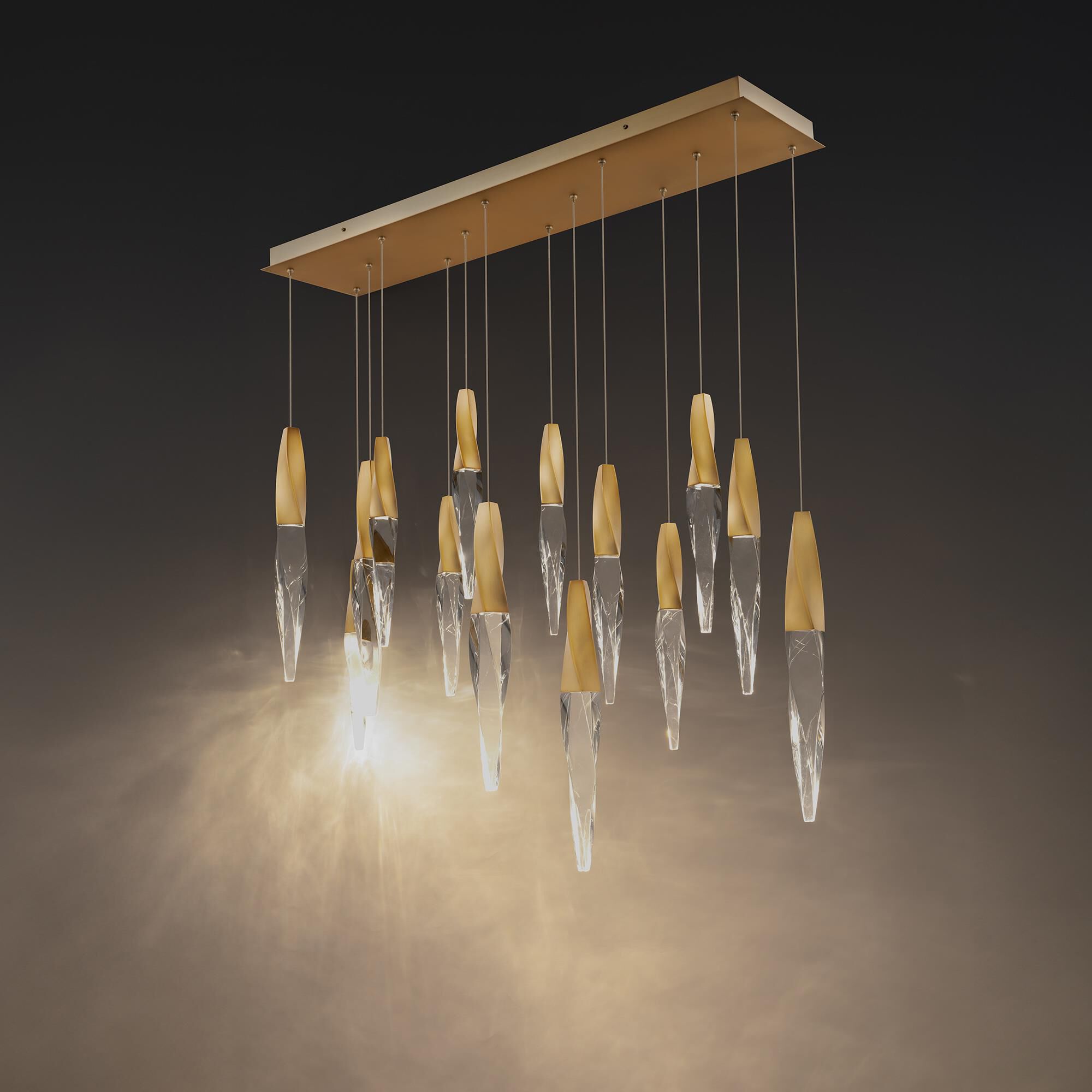 Kindjal Linear Suspension Light by Schonbek Beyond