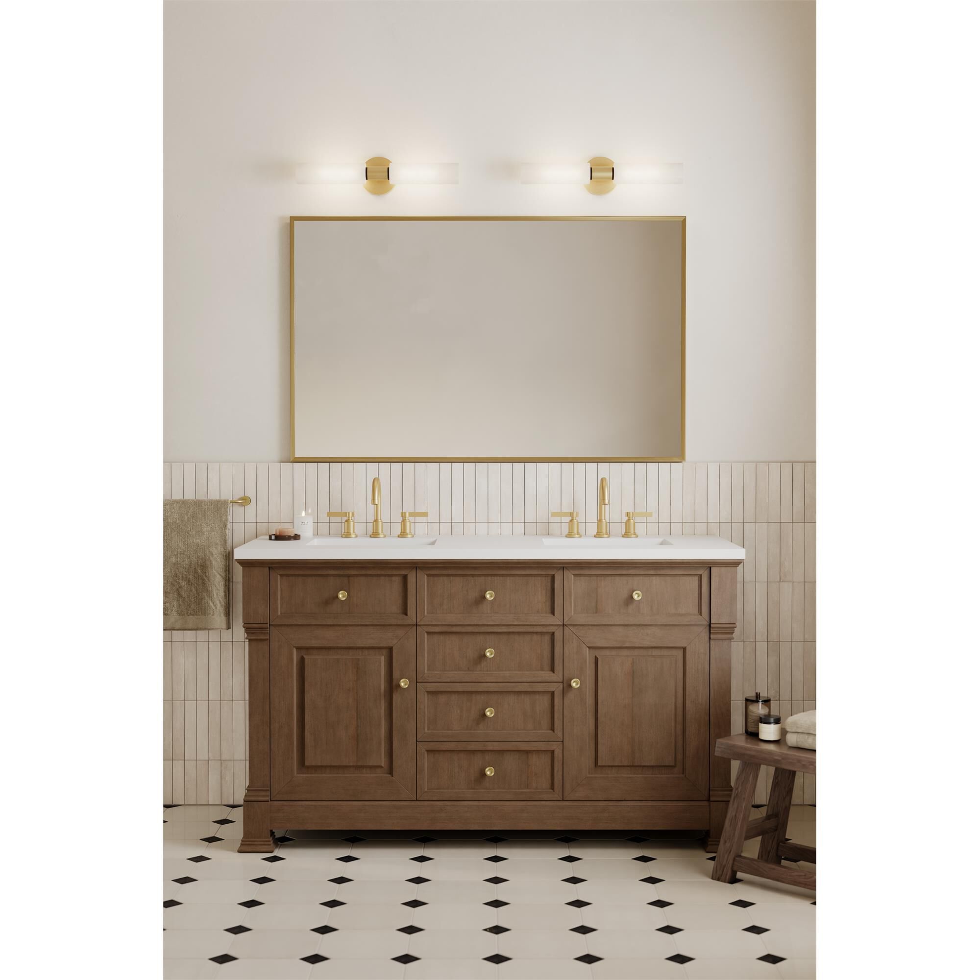 Shown in Legacy Brass finish and Etched Alabaster glass
