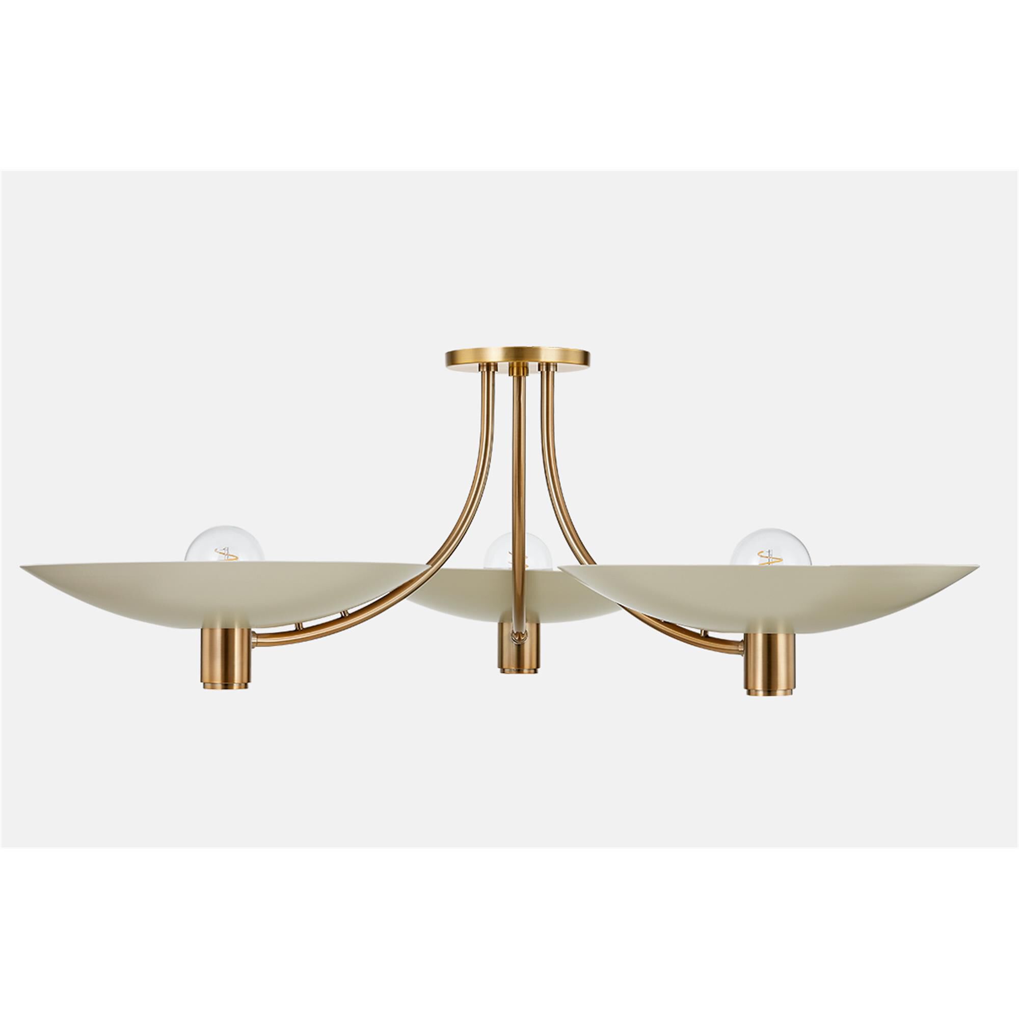 Wolfe 40 Inch 6 Light Semi Flush Mount,