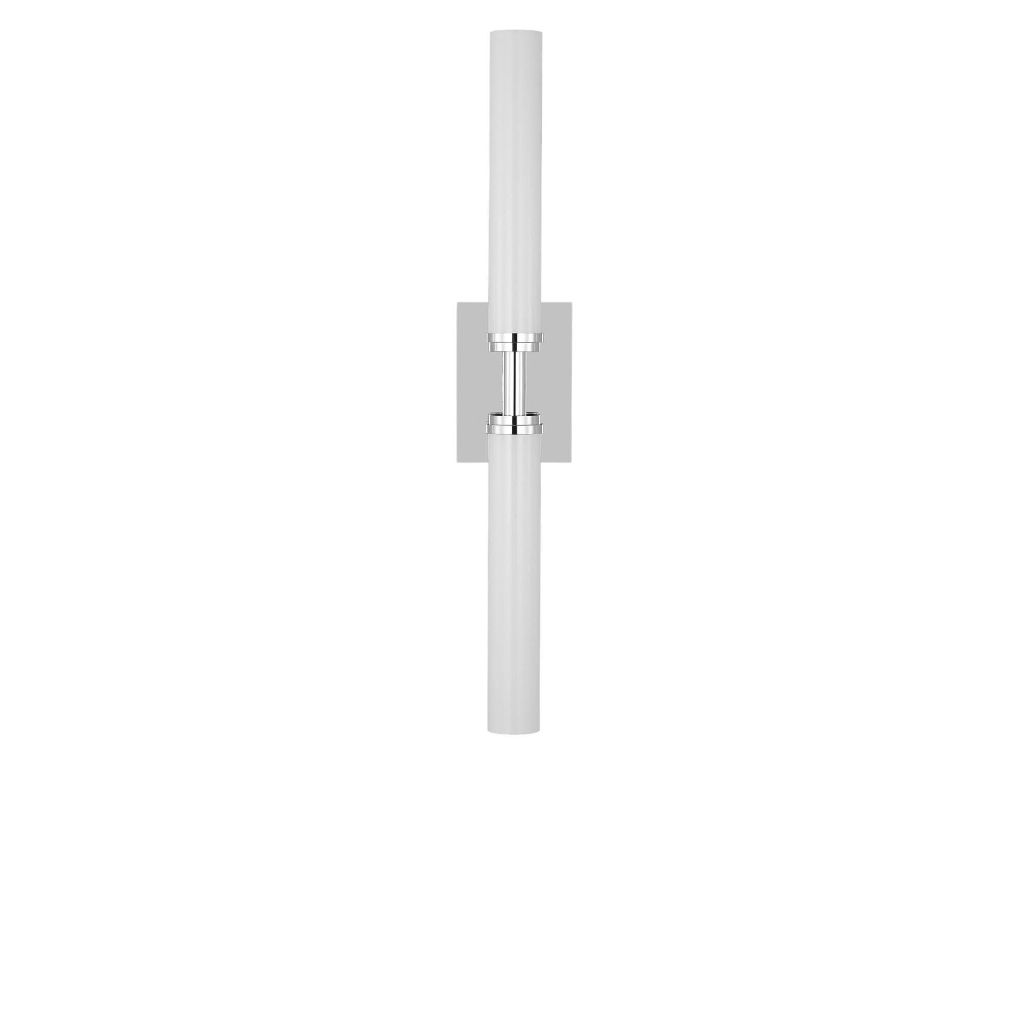 Shown in Chrome finish and White Acrylic shade