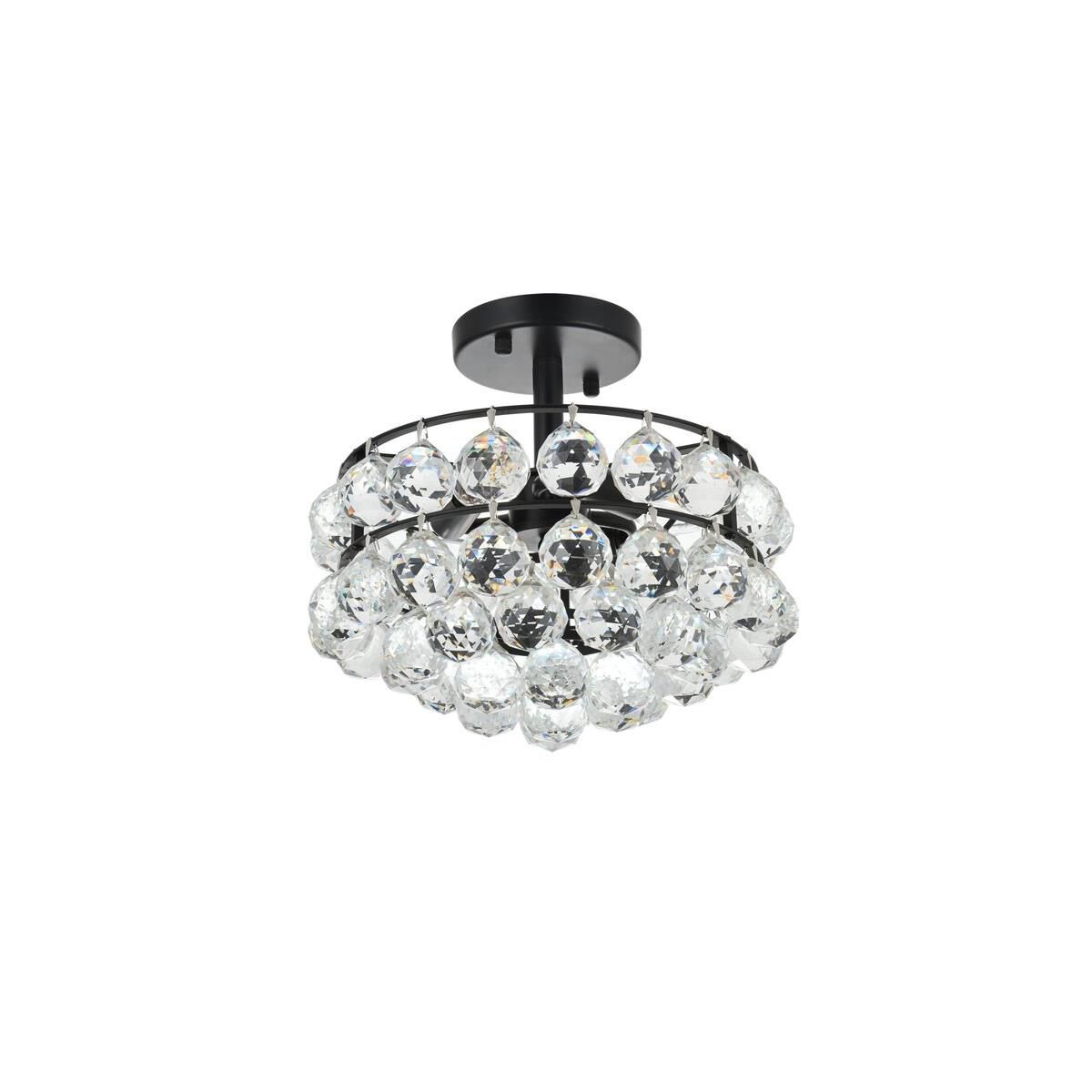 Savannah 12 Inch 3 Light Semi Flush Mount by Elegant Lighting