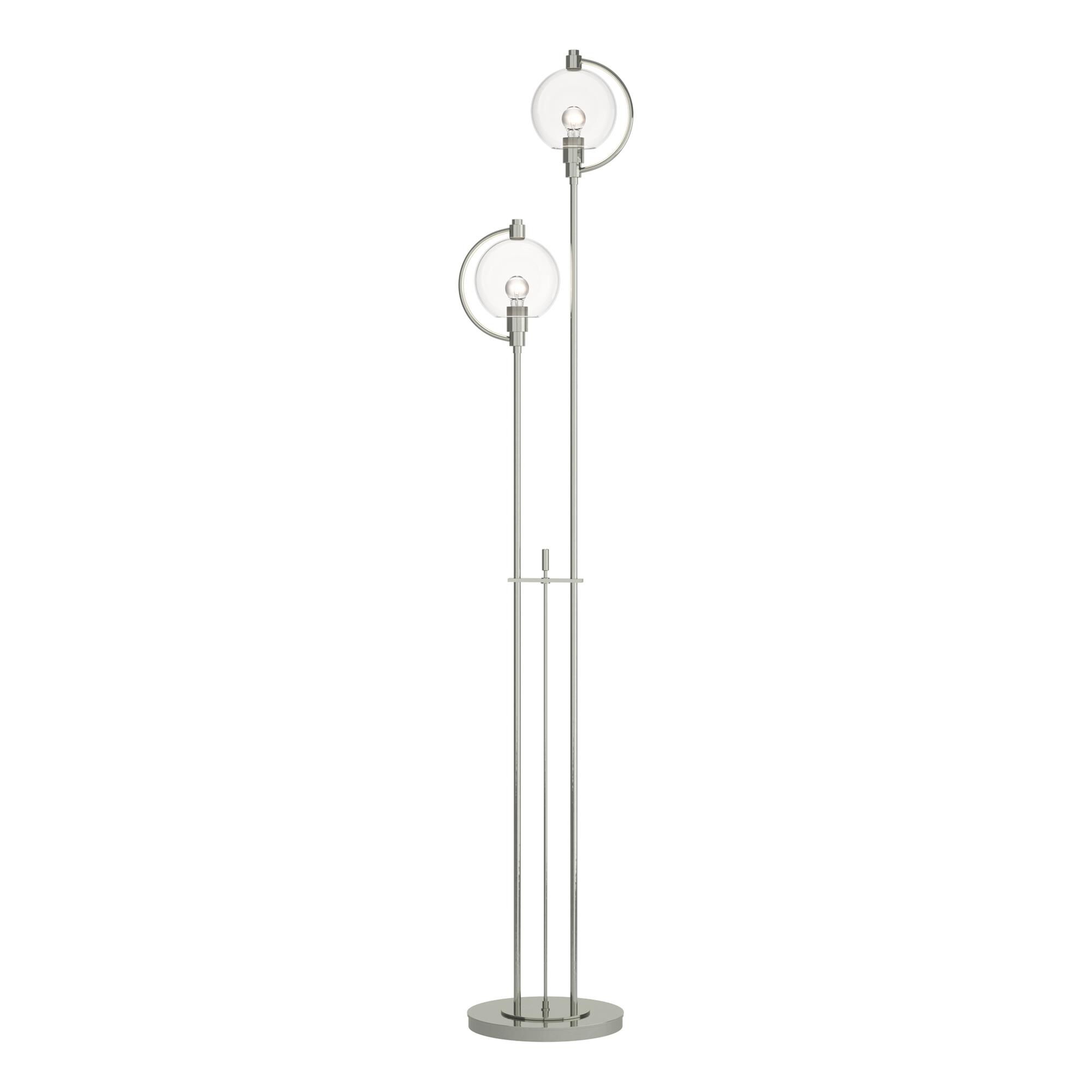 Shown in Sterling finish and Clear glass