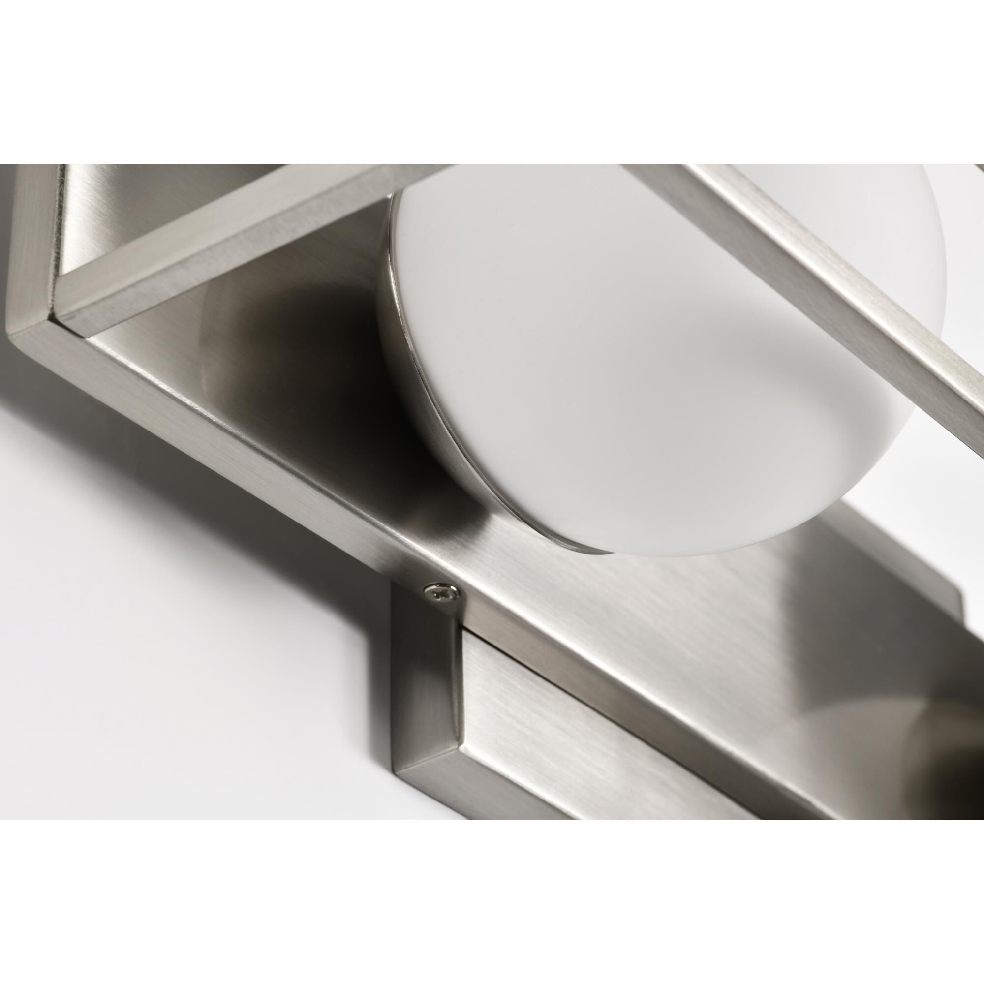 Shown in Brushed Nickel finish and Frost glass