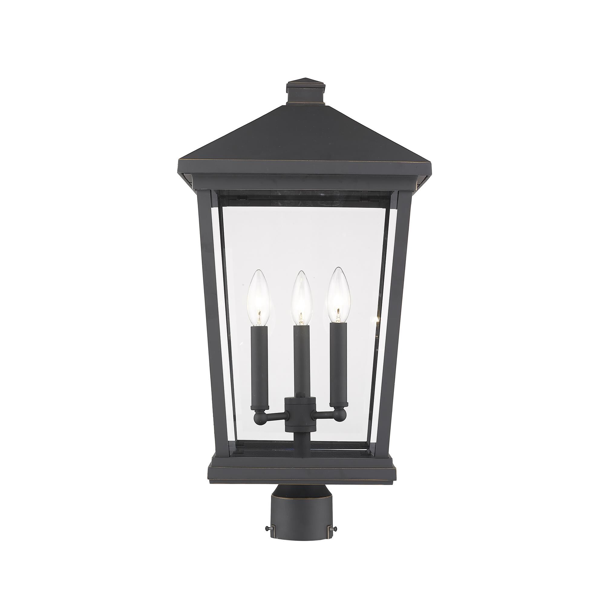 Shown in Oil Rubbed Bronze finish and Glass shade