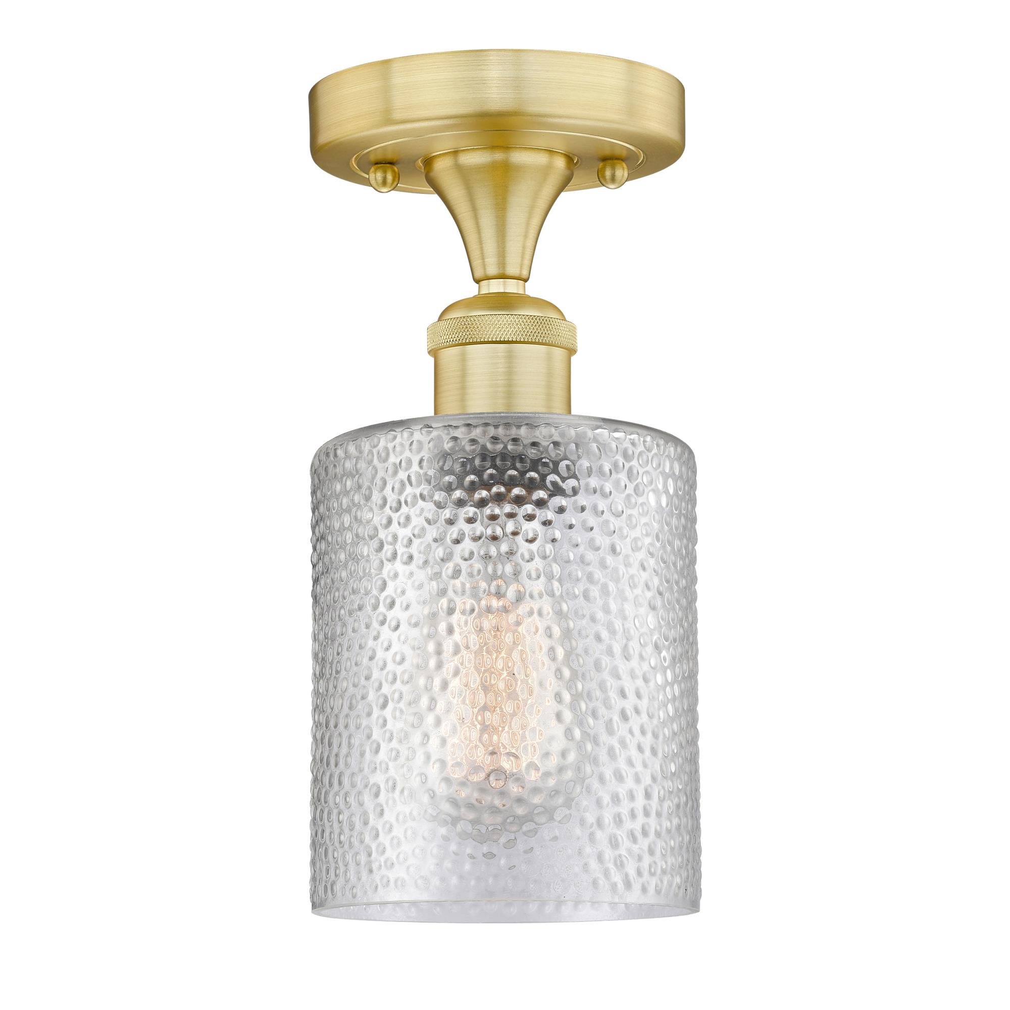 Shown in Satin Gold finish and Clear glass