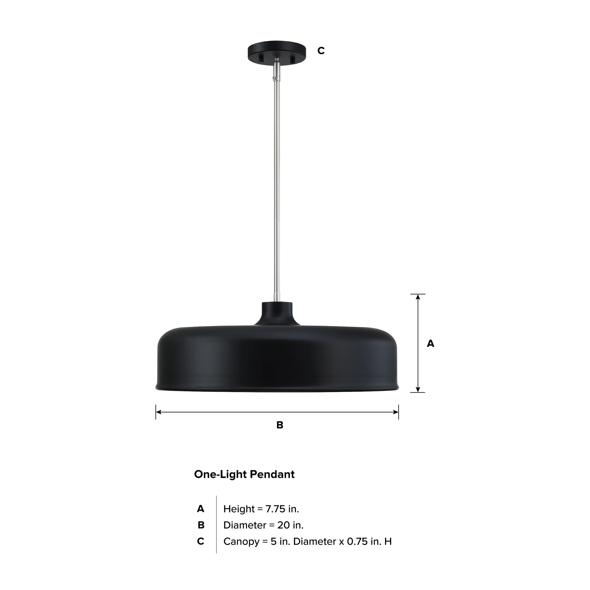 Shown in Matte Black finish and Matte Black shade