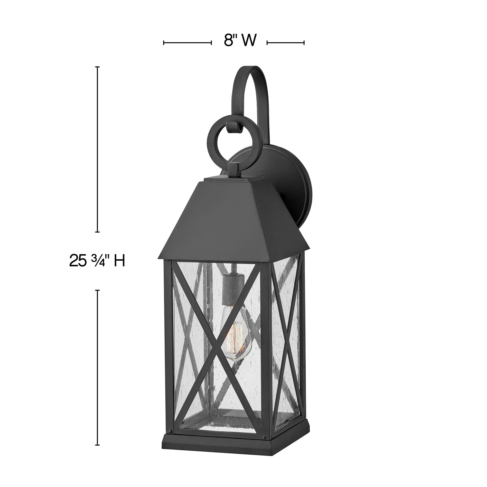 Shown in Museum Black finish and Clear Seedy glass