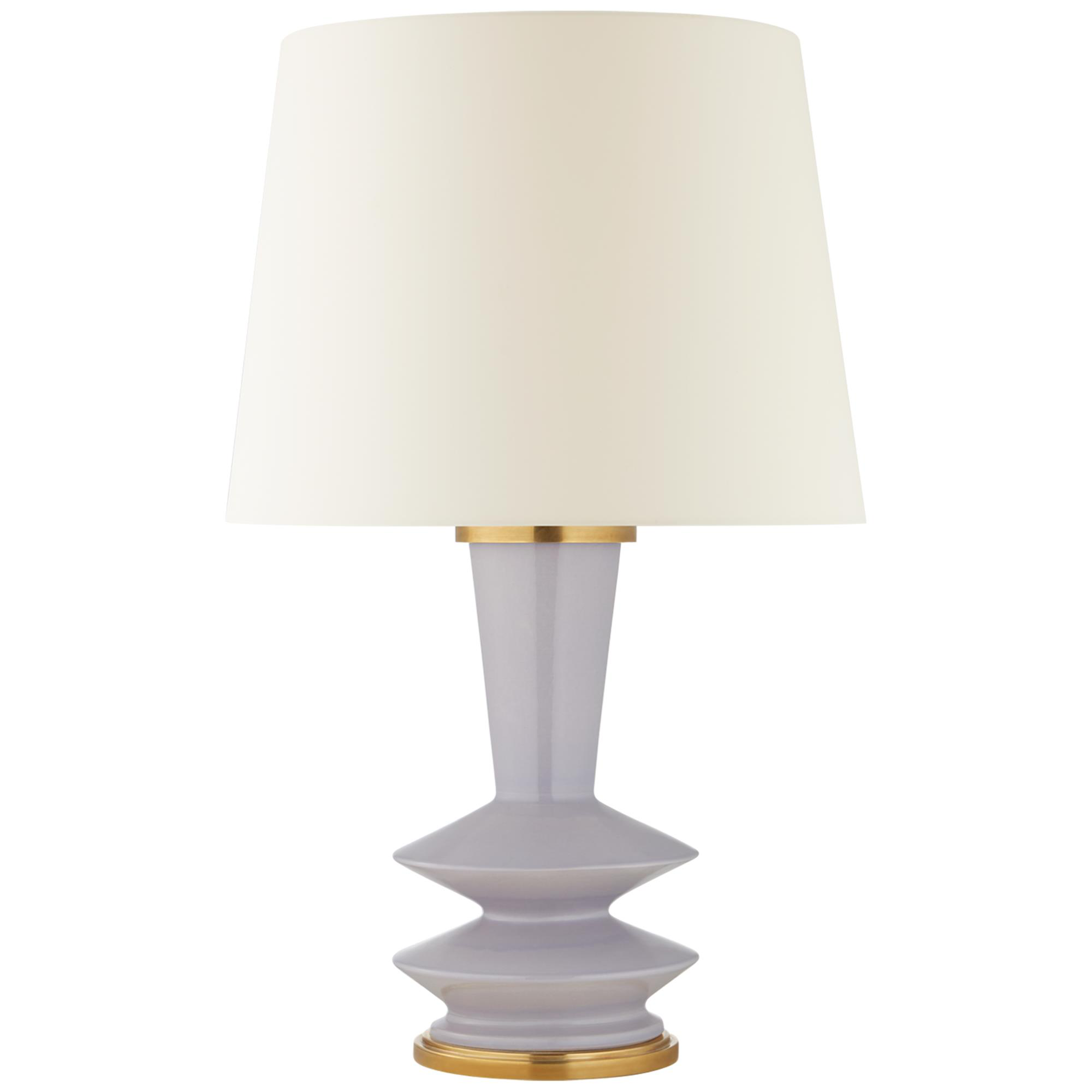 Shown in Lilac finish and Linen shade