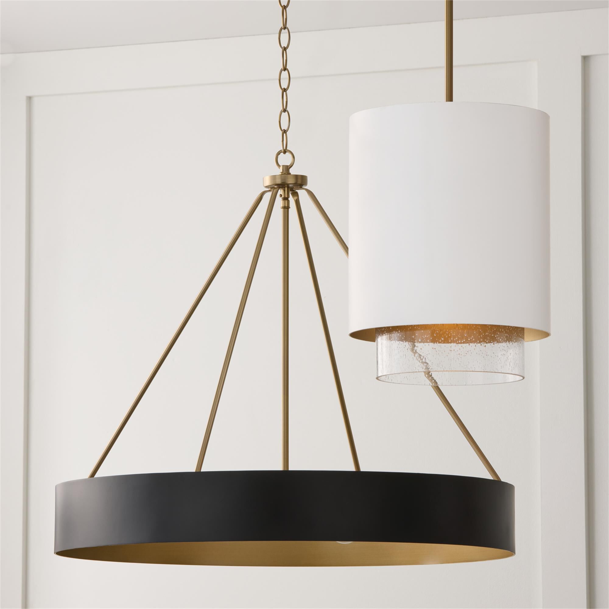 Shown in Matte Brass and Black finish