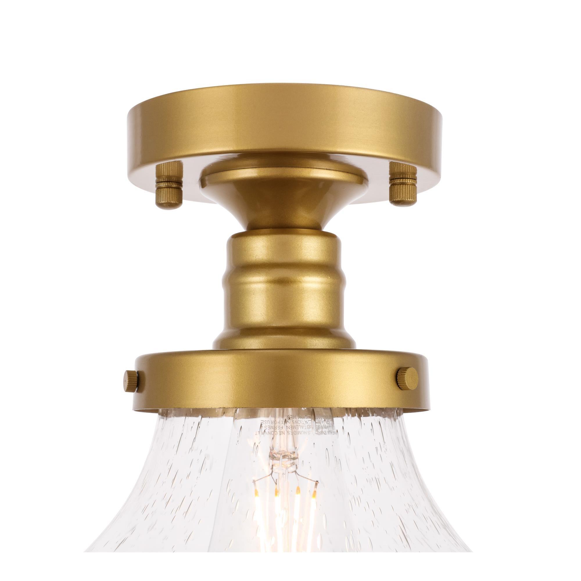 Lyle 8 Inch 1 Light Semi Flush Mount by Elegant Lighting