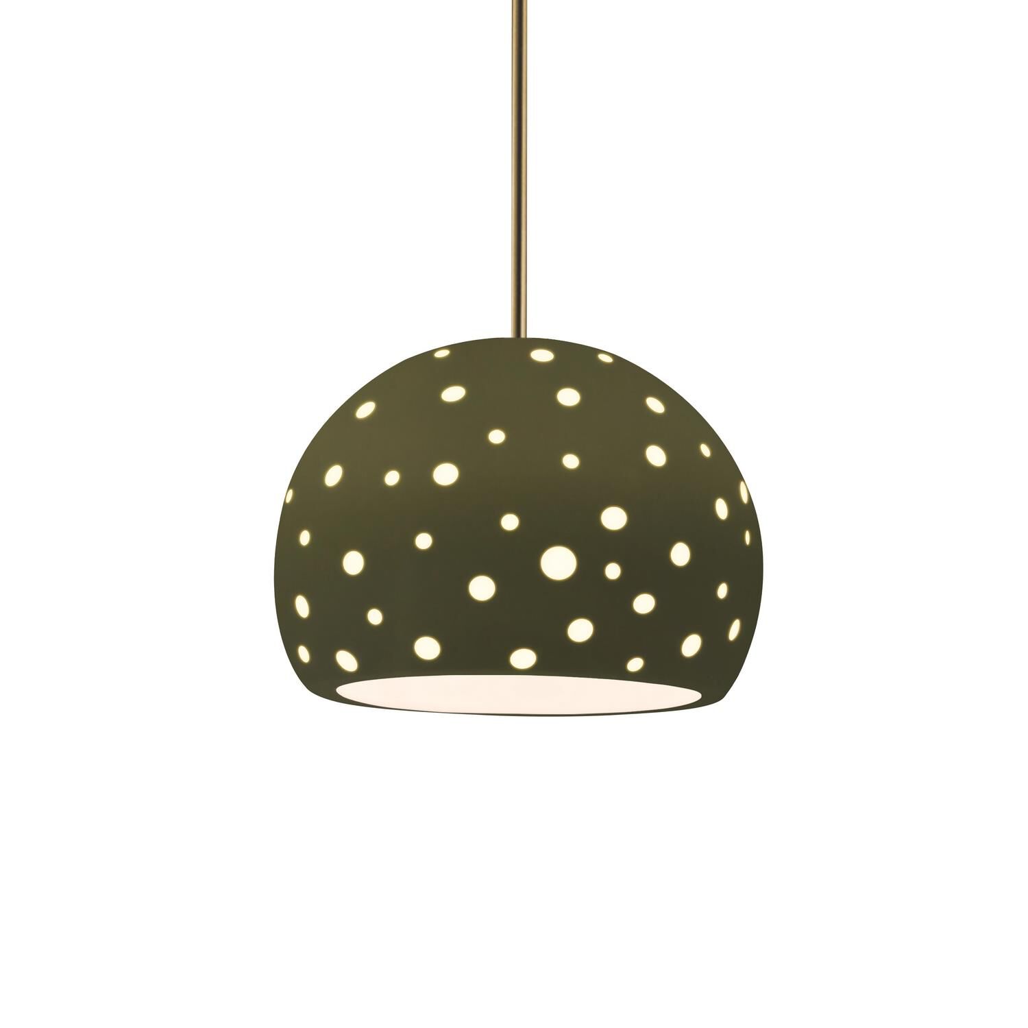 Perforated Globe 10 Inch Large Pendant by Justice Design Group
