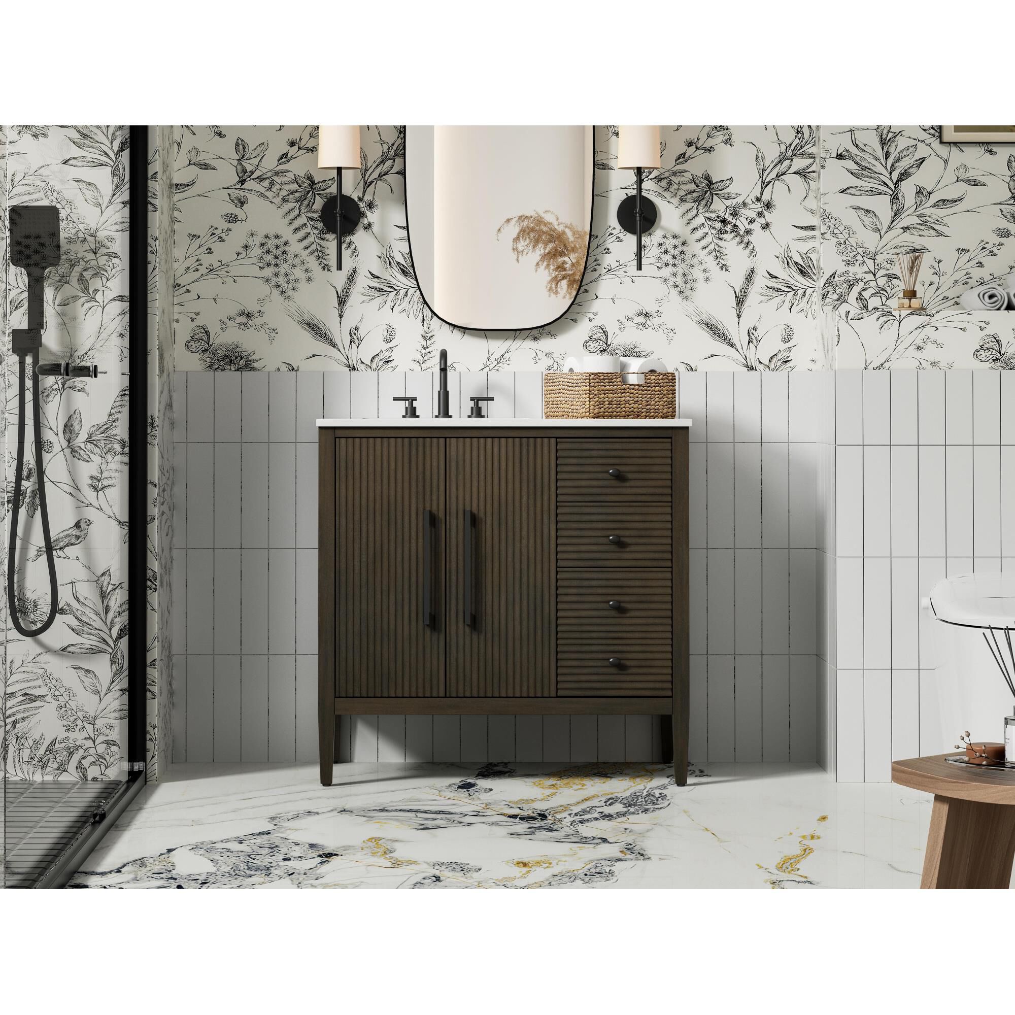 Shown in Chocolate Oak finish