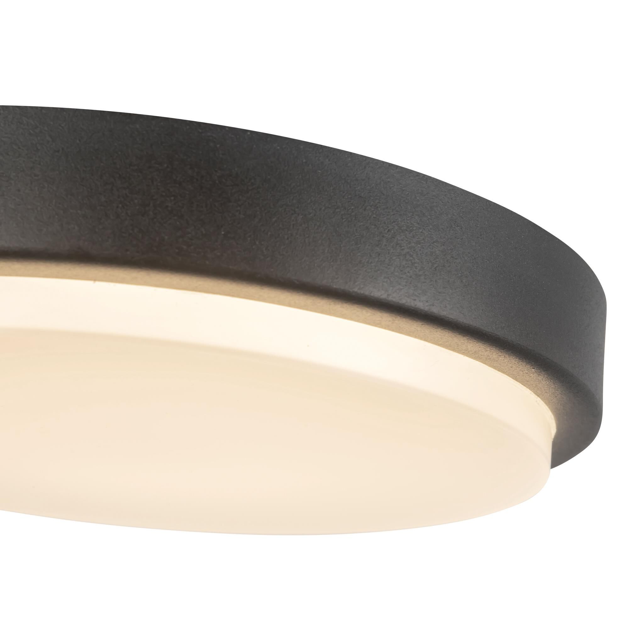Shown in Black finish and Frosted Polycarbonate Diffuser glass