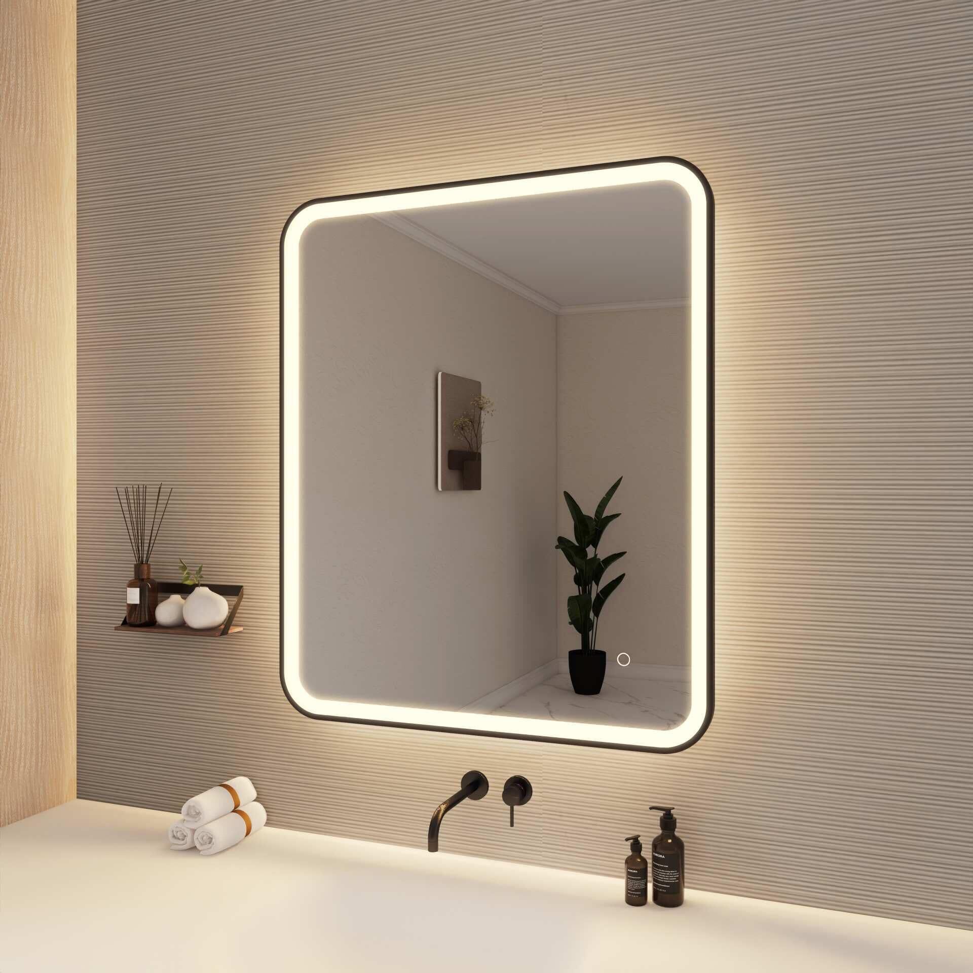Harmoni 36 Inch Rectangular LED Lighted Mirror by Elegant Decor