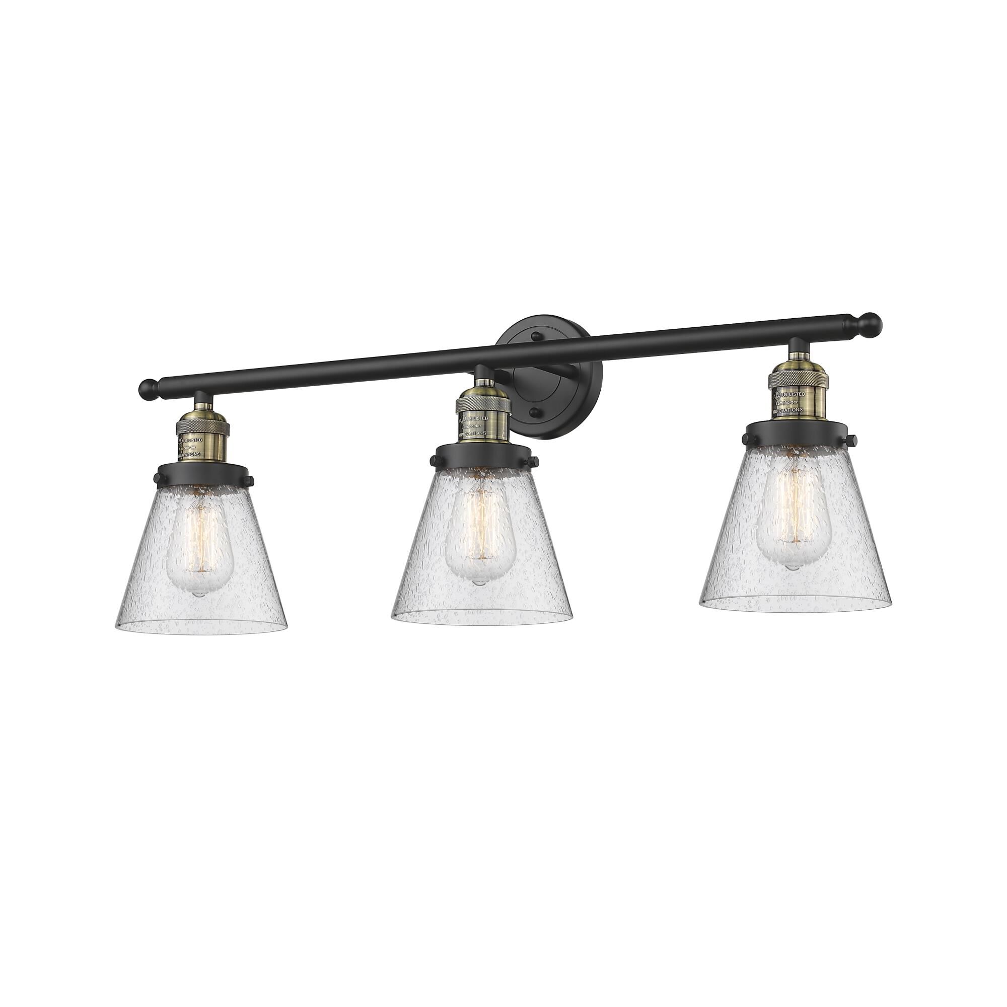 Bruno Marashlian Small Cone 30 Inch 3 Light Bath Vanity Light by Innovations Lighting