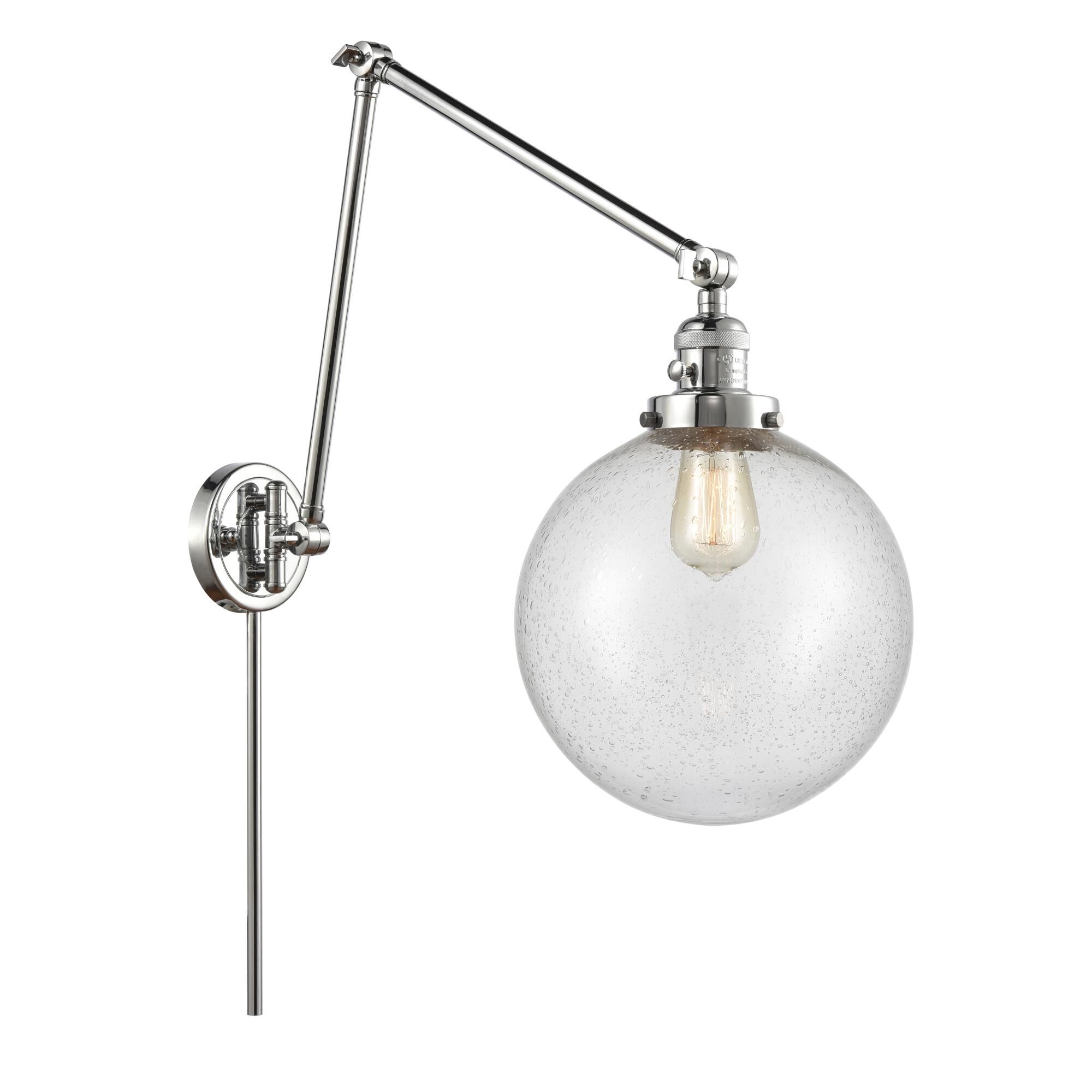 Shown in Polished Chrome finish and Seedy Beacon glass