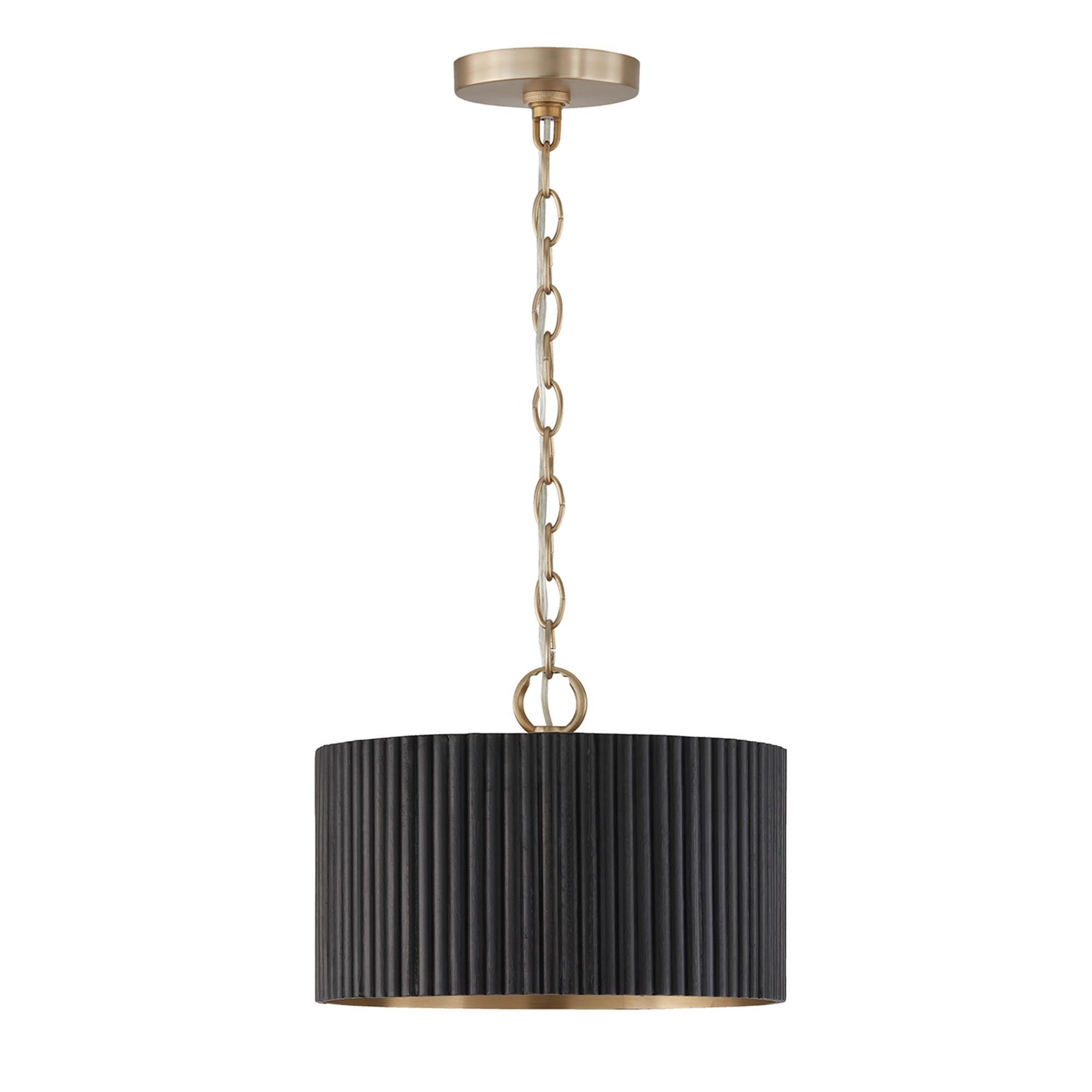 Shown in Black Stain And Matte Brass finish