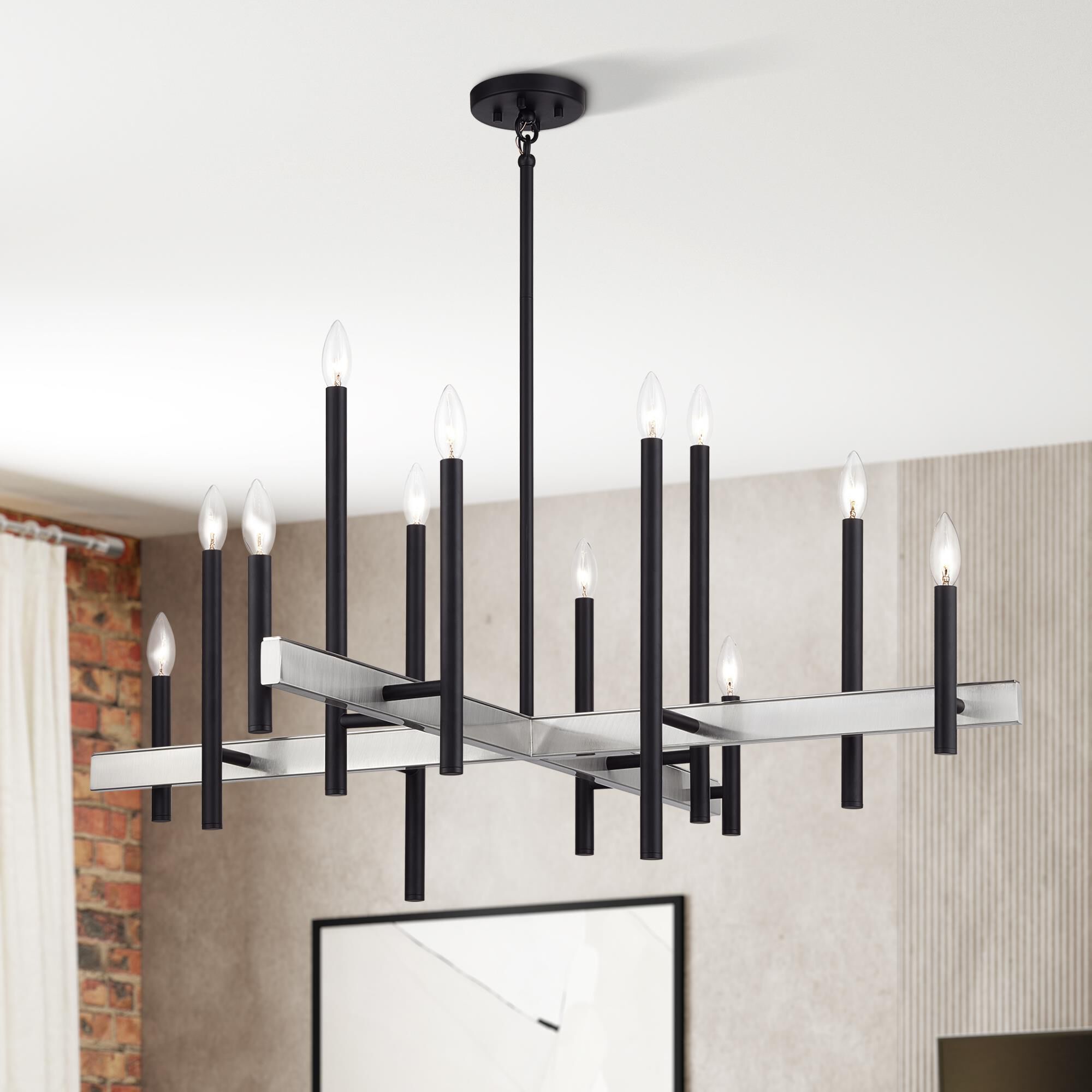 Shown in Black with Brushed Nickel Accents finish