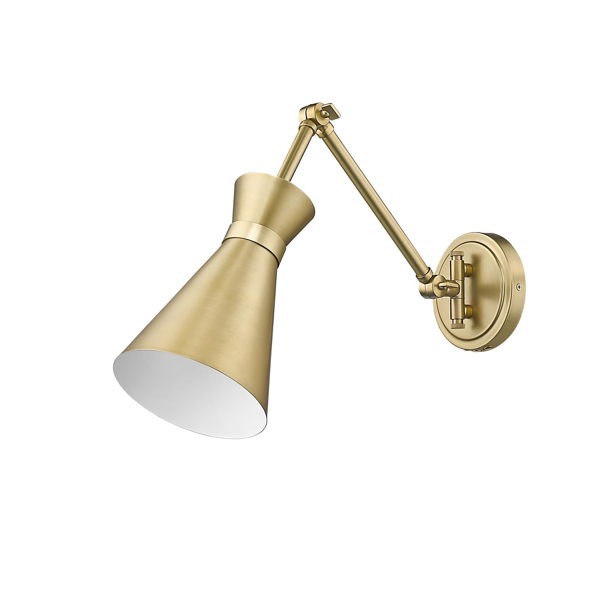Shown in Modern Gold finish and Modern Gold shade