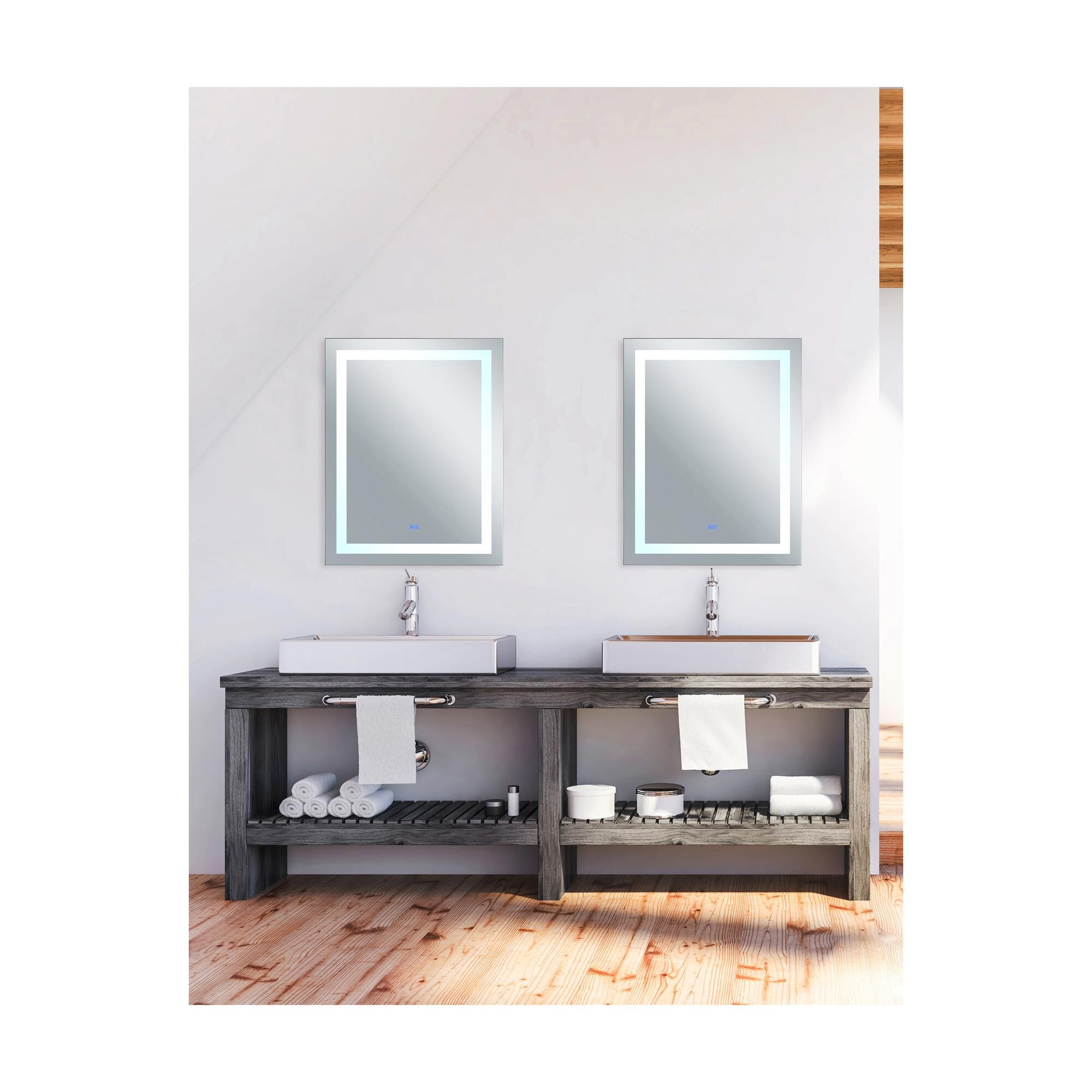 Shown in Matte White finish and Clear glass