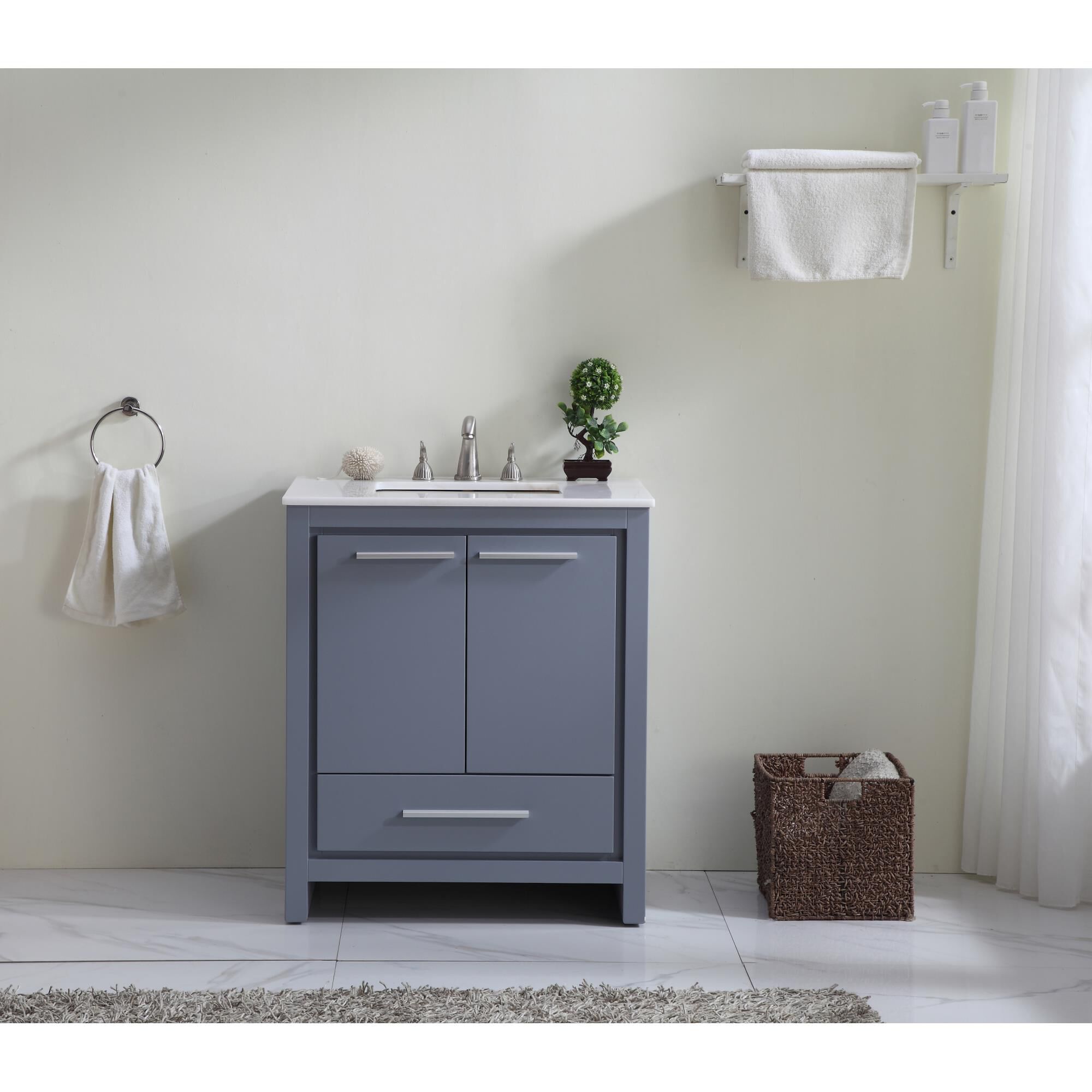 Shown in Grey finish