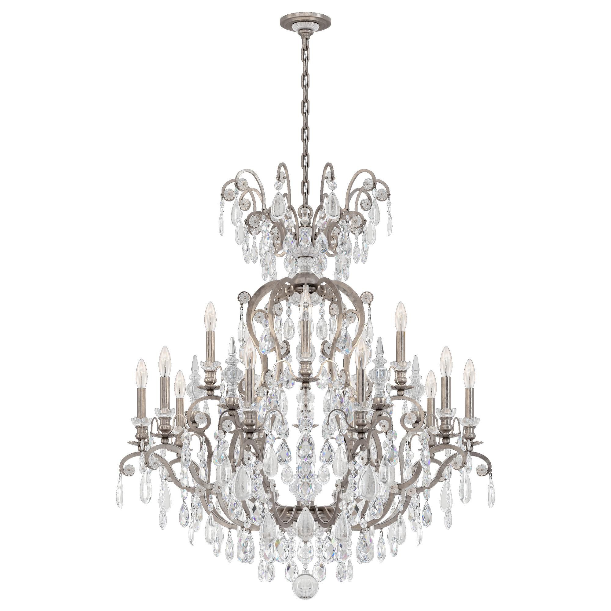 Shown in Antique Silver finish and Clear crystal