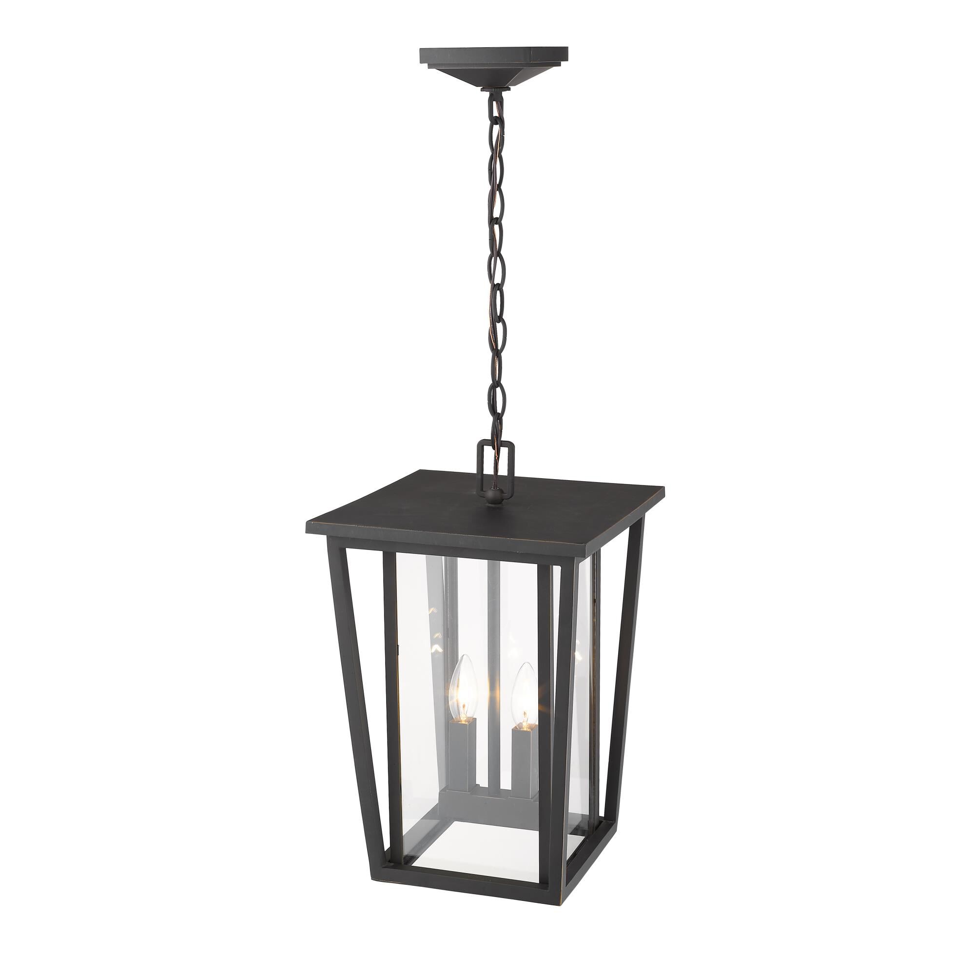 Shown in Oil Rubbed Bronze finish and Glass shade