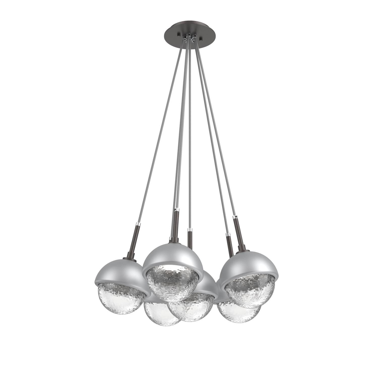 Shown in Graphite finish and Clear glass and Classic Silver accent