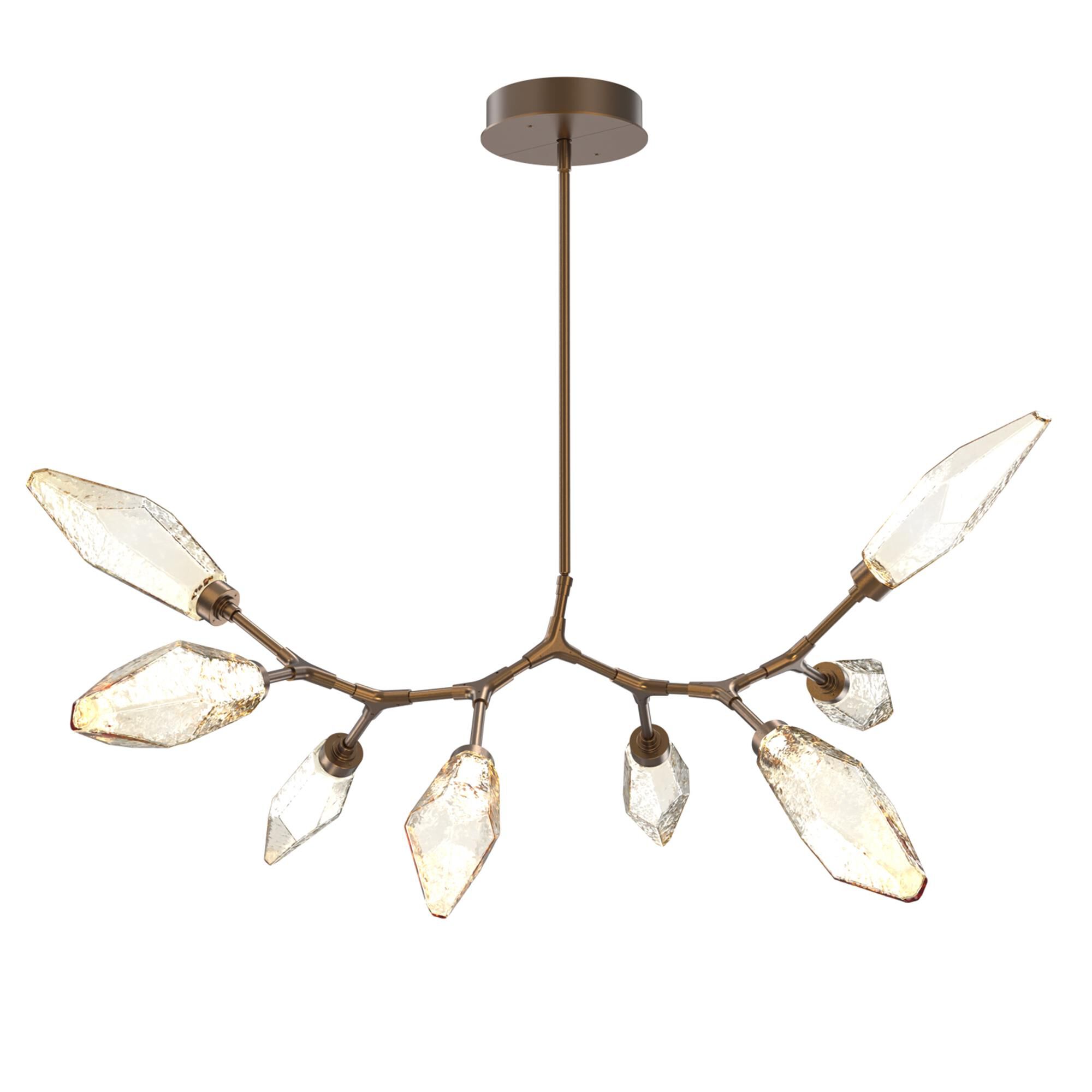 Rock Crystal Linear Suspension Light by Hammerton Studio