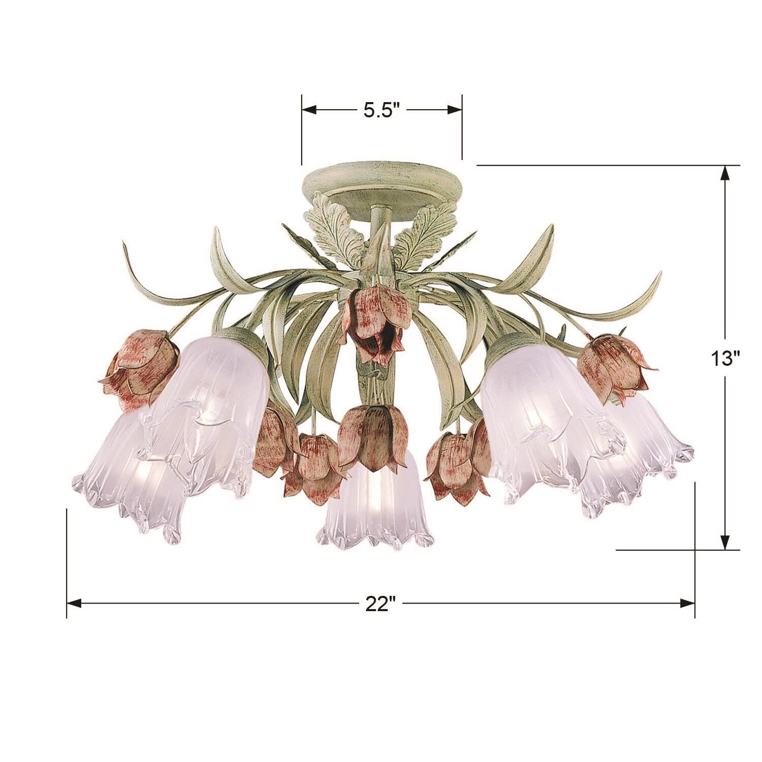 Shown in Sage Rose finish