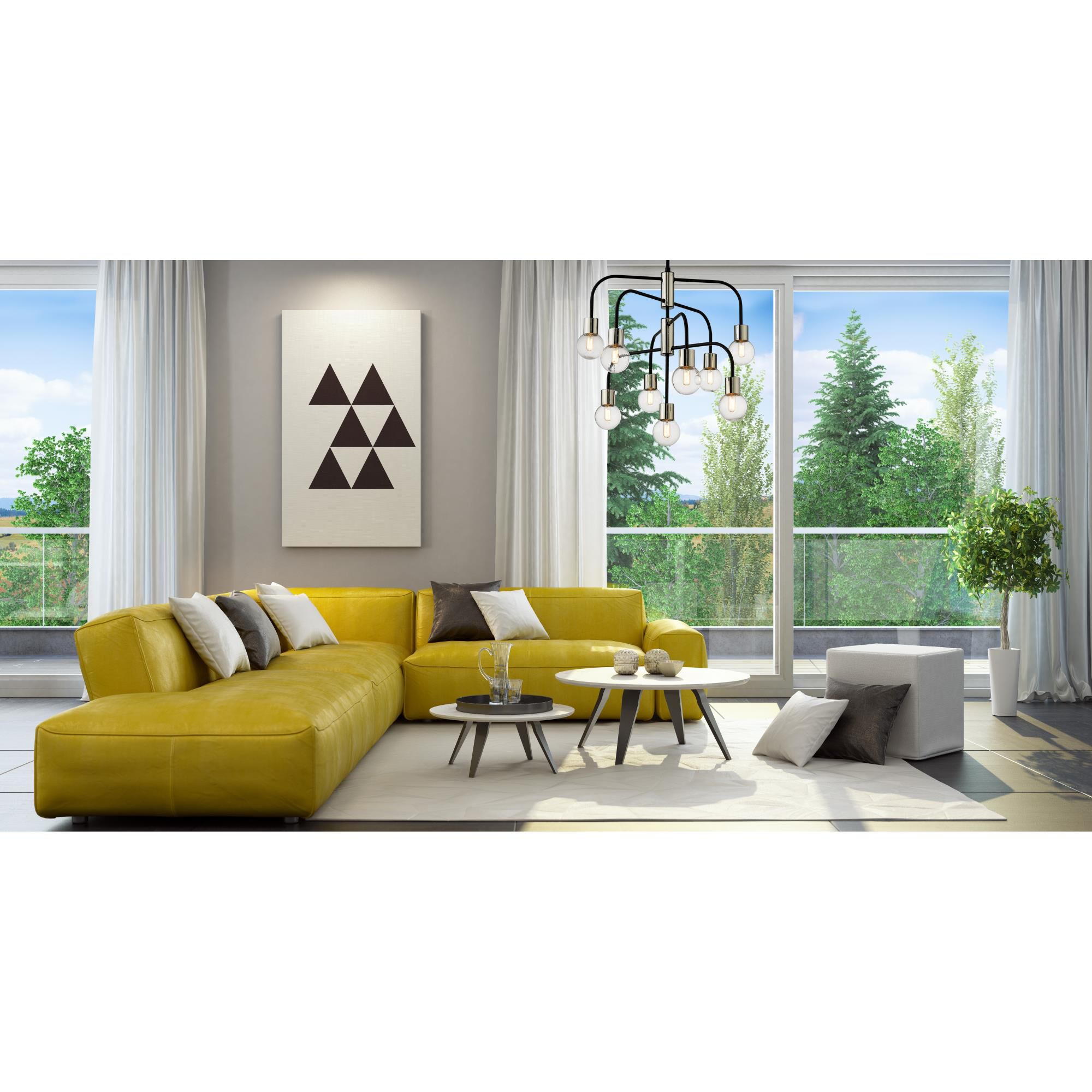 Neutra 26 Inch 9 Light Chandelier by Z-Lite