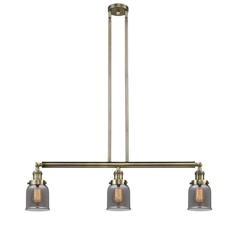 Bruno Marashlian Small Bell 36 Inch 3 Light Linear Suspension Light by Innovations Lighting