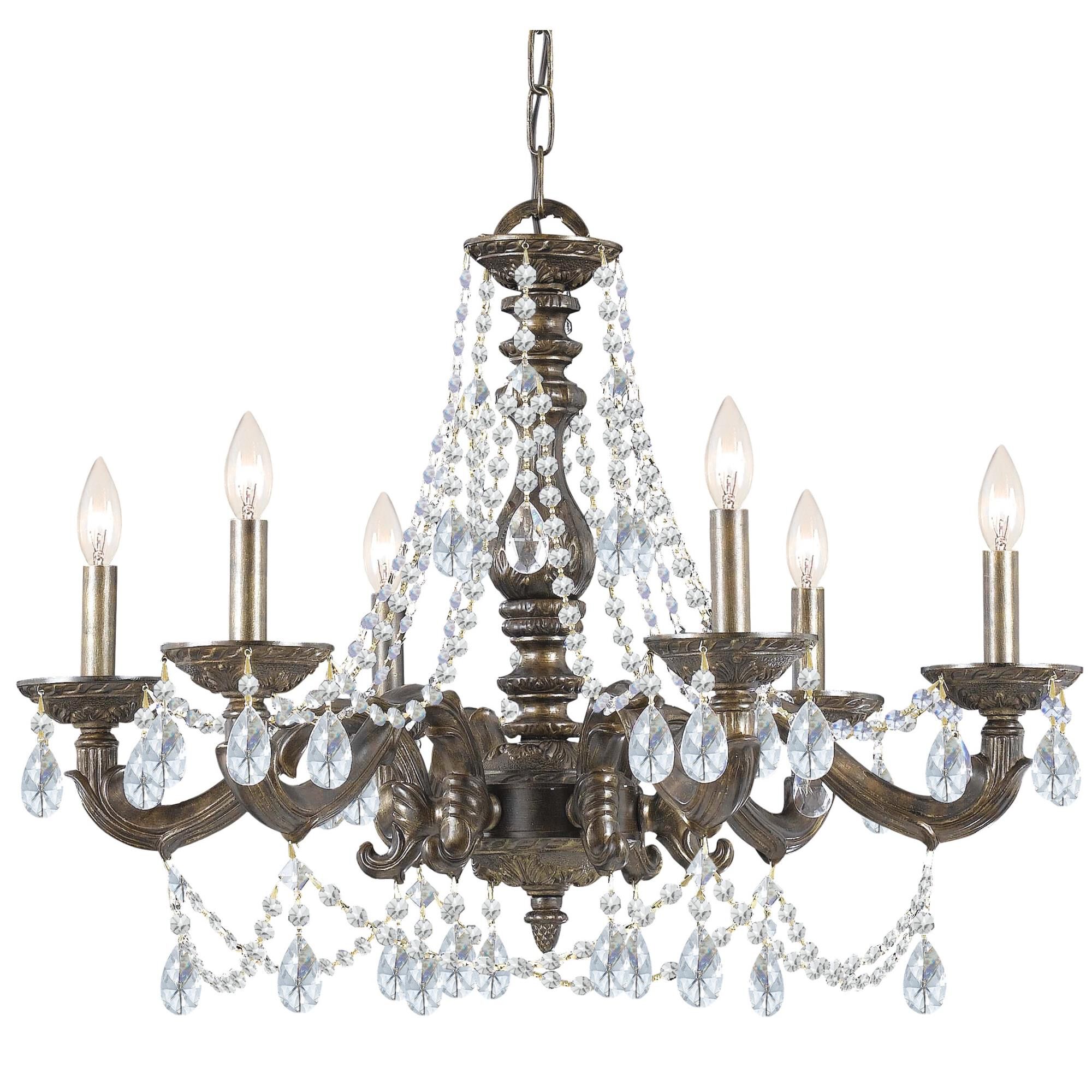 Paris Market 28 Inch 6 Light Chandelier by Crystorama