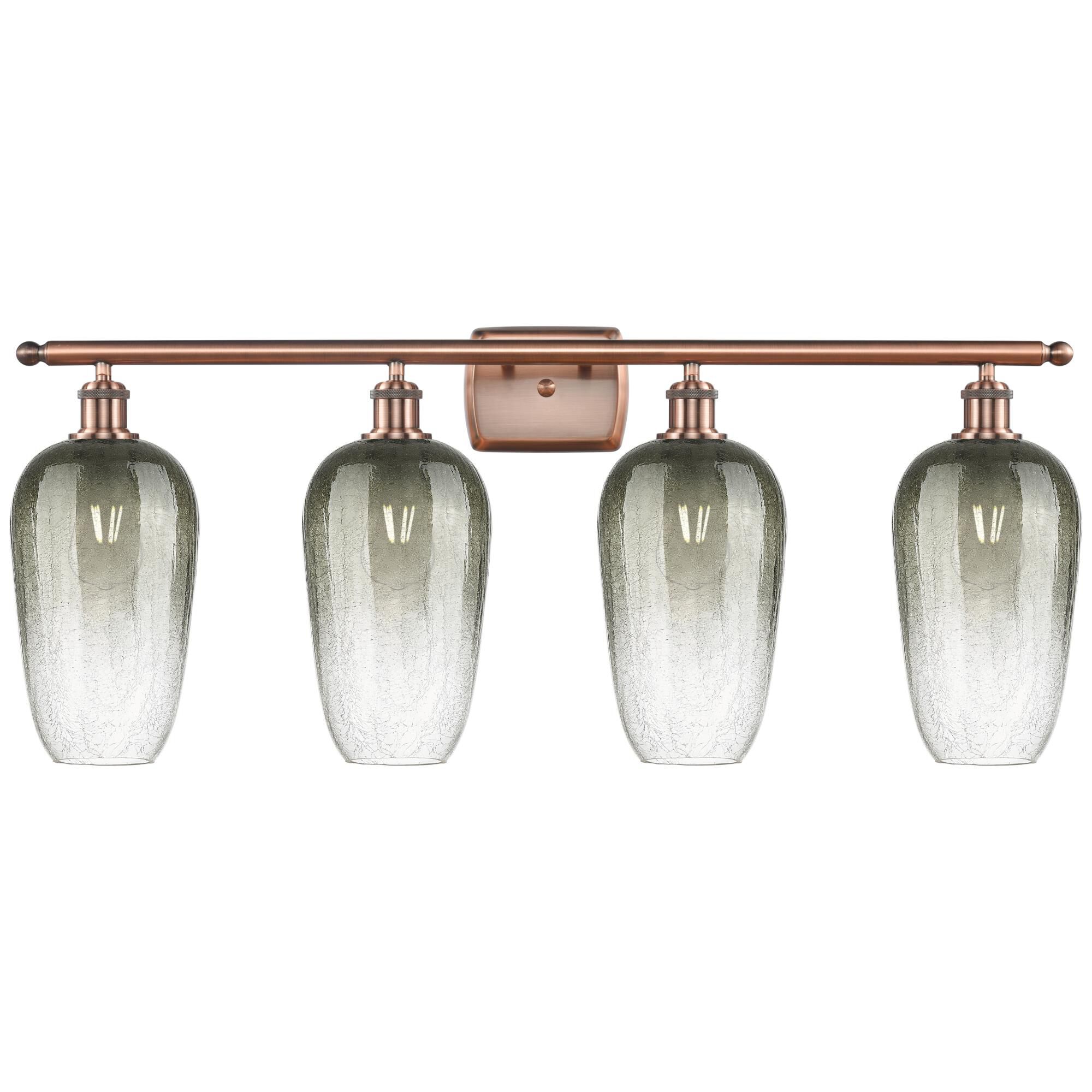 Shown in Antique Copper finish and Slate glass