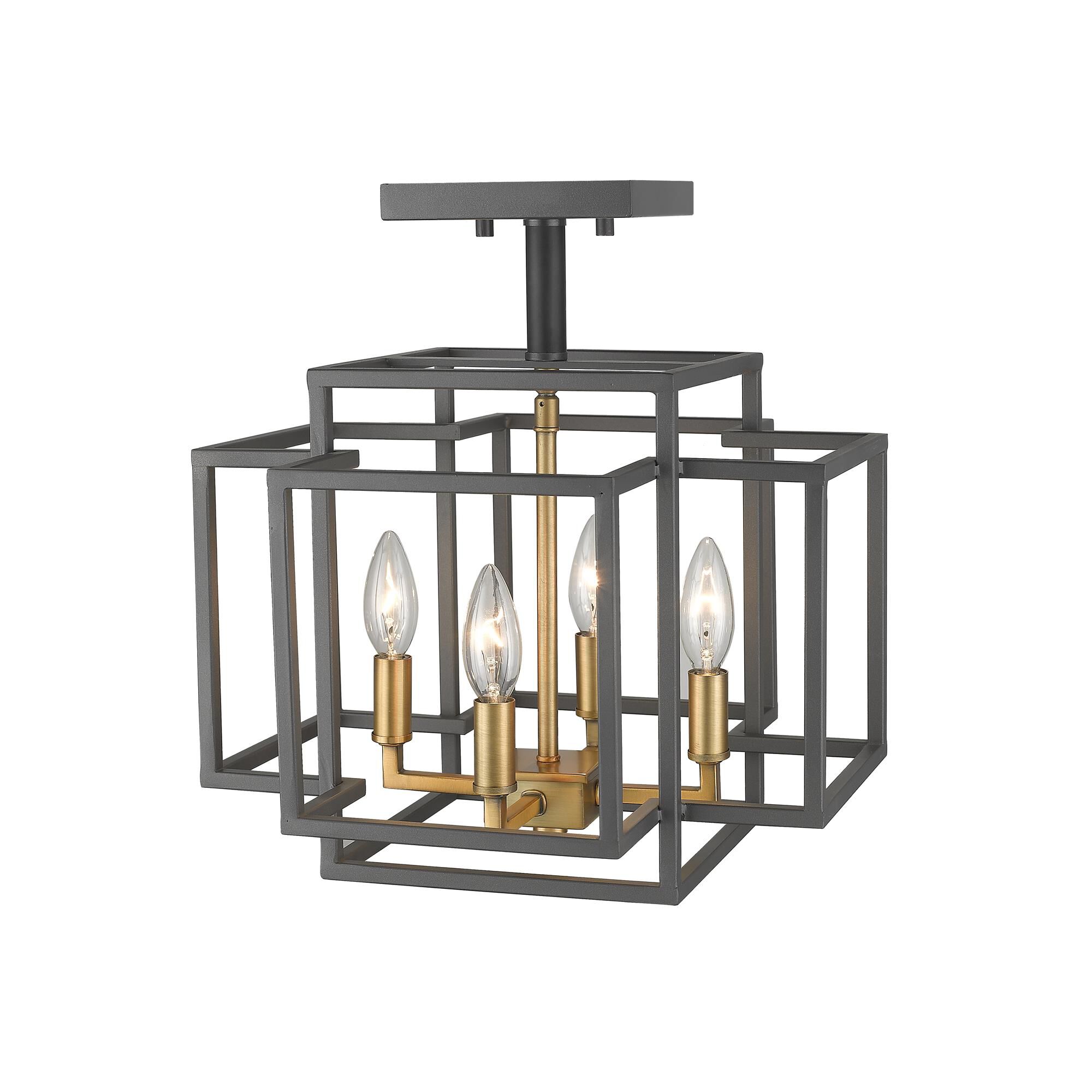 Shown in Bronze + Olde Brass finish and --- glass and --- shade