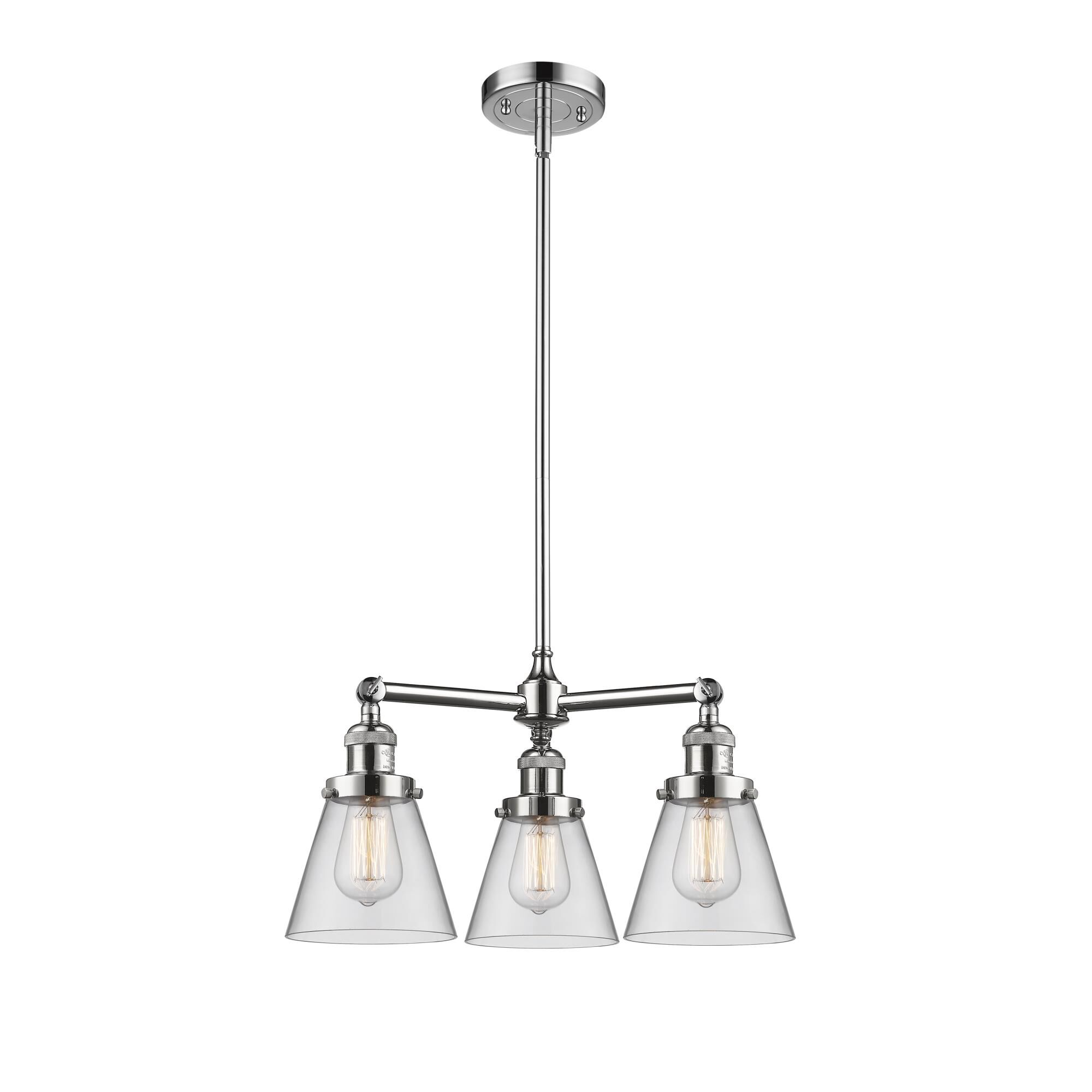 Bruno Marashlian Small Cone 19 Inch 3 Light LED Mini Chandelier by Innovations Lighting